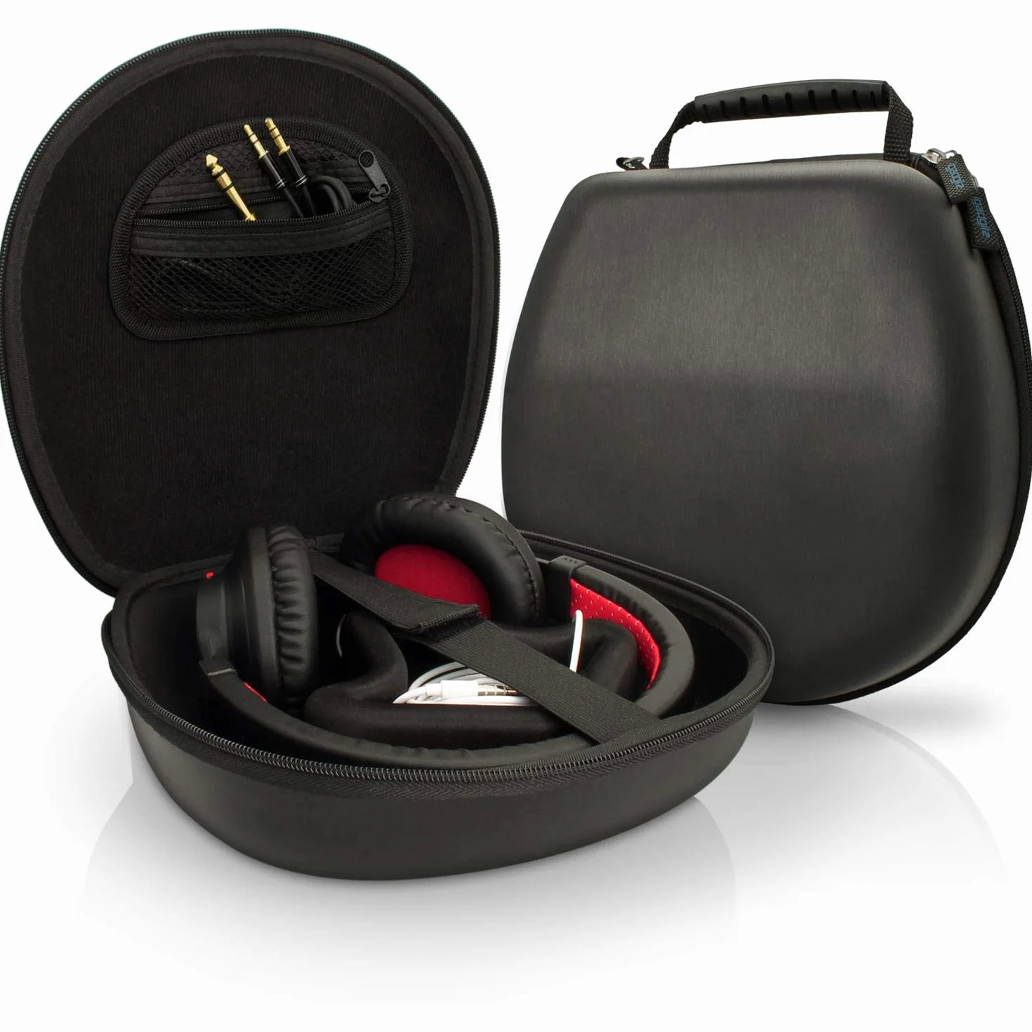 iGadgitz U3804 EVA Etui Housse Rigide de Rangement Casque Headphones 21.5 x 20.5cm Noir