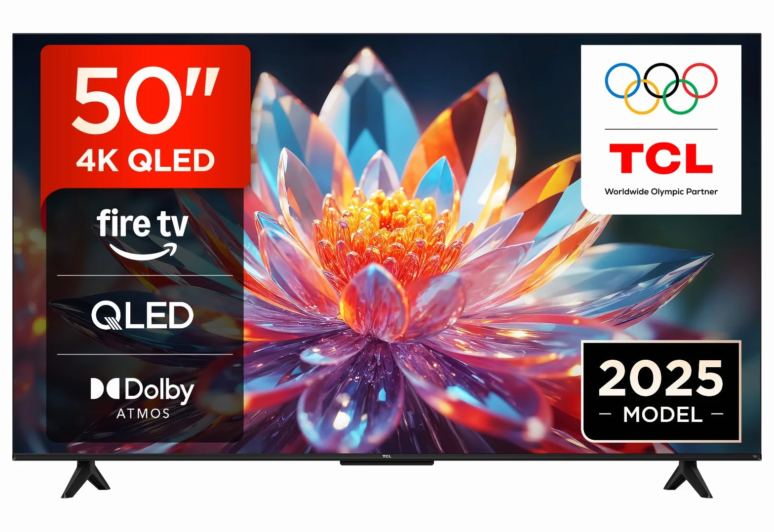 TCL 50T6C 50" QLED 4K HDR TV, Fire TV, Dolby Vision, Atmos, HDR10+
