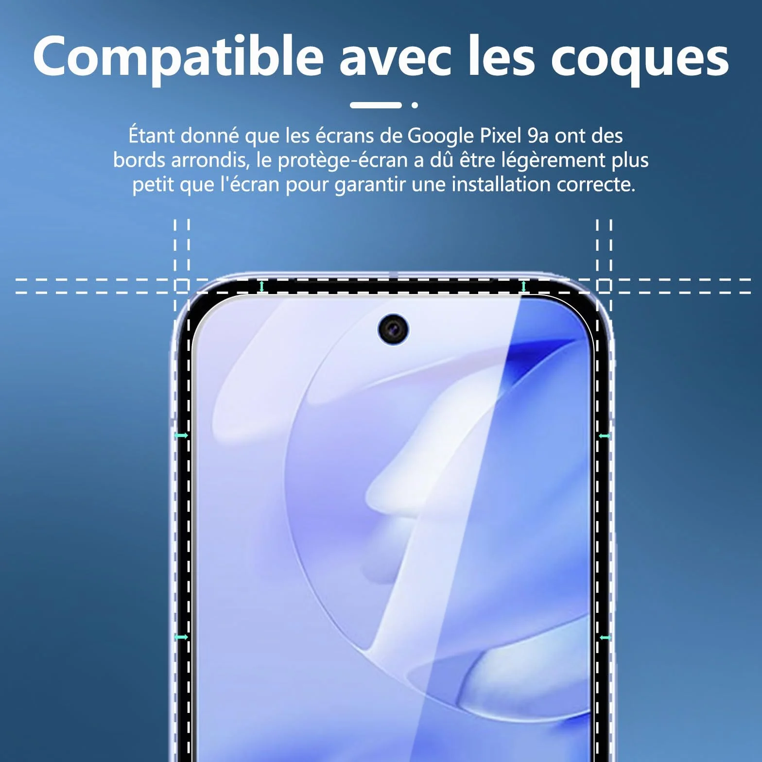 NEW'C Verre Trempé pour Google Pixel 9a Lot de 3, Dureté 9H, Ultra Résistant