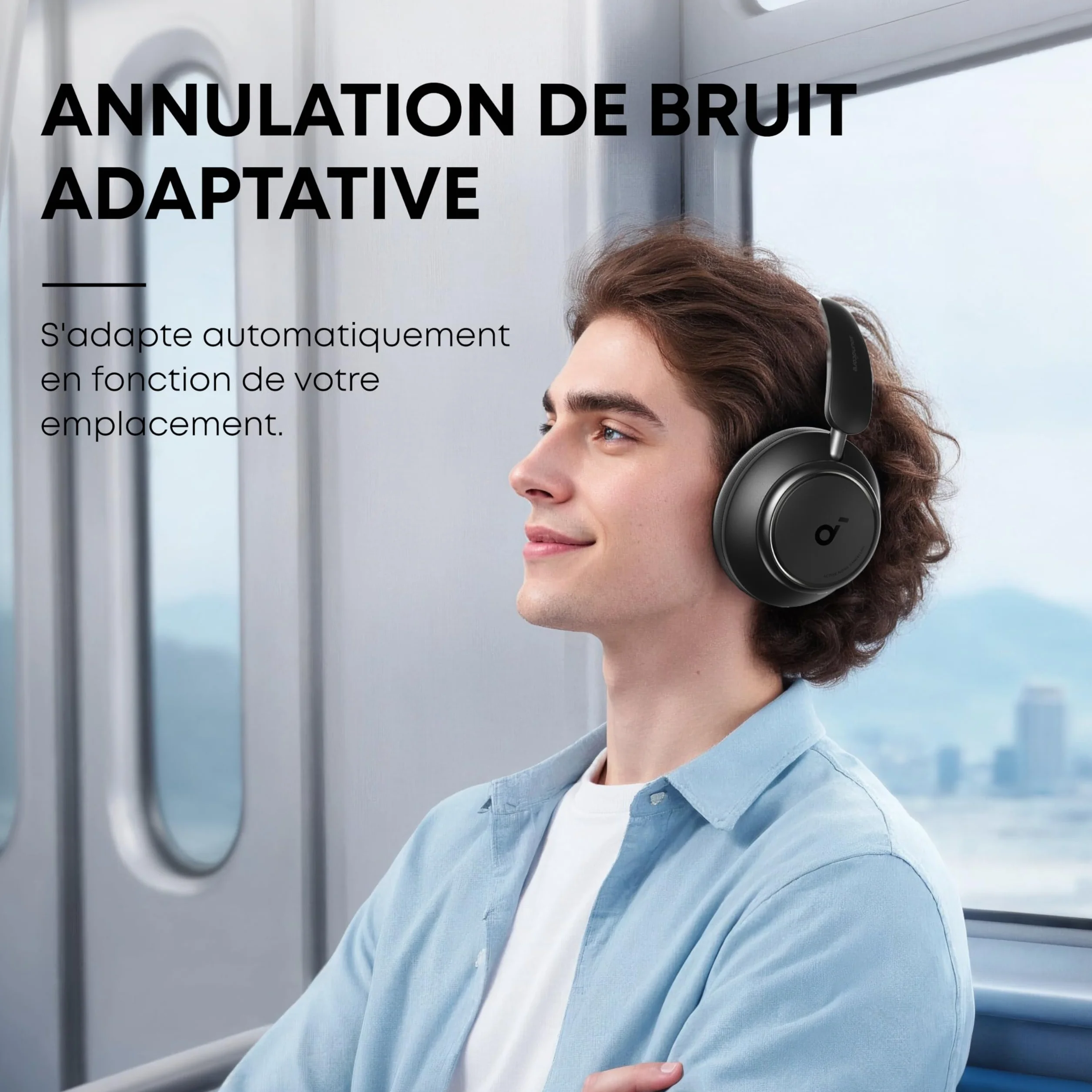 Soundcore by Anker Space Q45, Casque à Réduction Active du Bruit Jusqu’à 98%, 50 Heures d’Autonomie, Audio sans Fil LDAC Hi-Res, Ajustement Confortable, Appels Clairs, Bluetooth 5.3