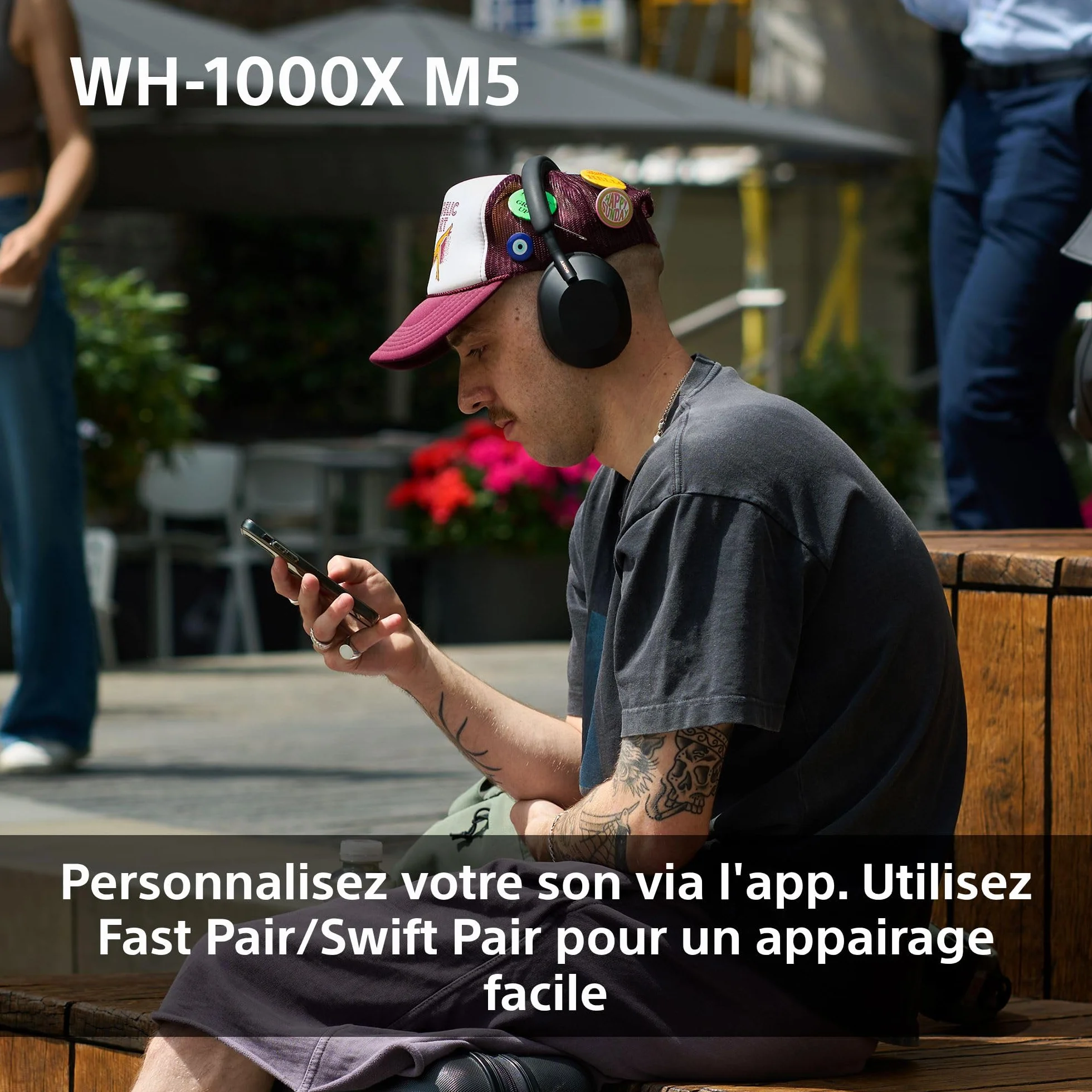 Sony WH-1000XM5 - Étui Rigide, Casque sans Fil Haut de Gamme à réduction de Bruit, Bluetooth, qualité d'appel Claire, Audio Hi Res, 30h d'autonomie, étui Rigide, iOS et Android - Noir