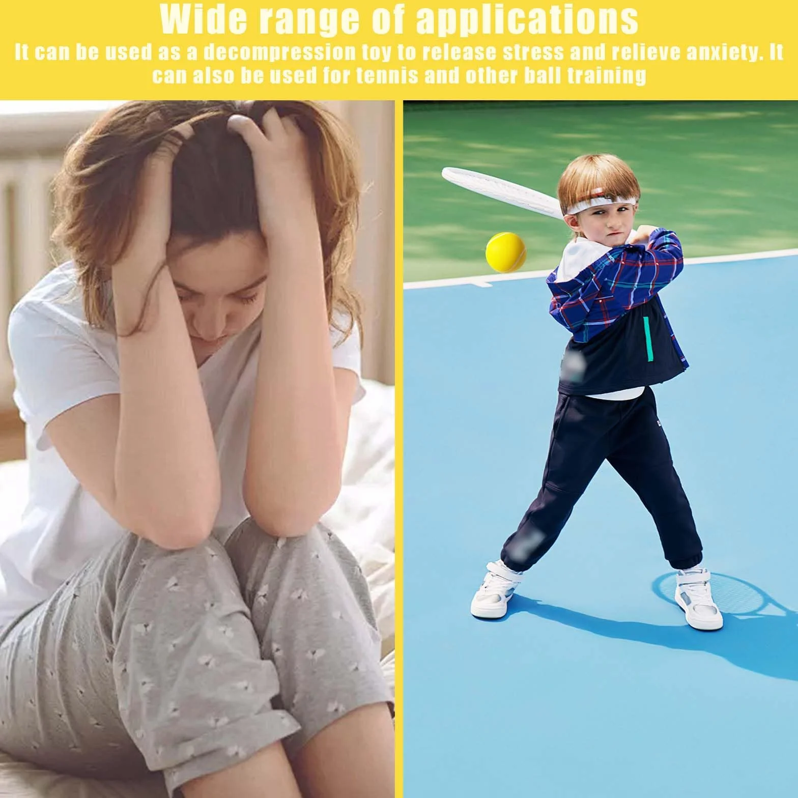 Balles de Tennis en Mousse - Mini Balles Éponge de Sport Pour Entraînement