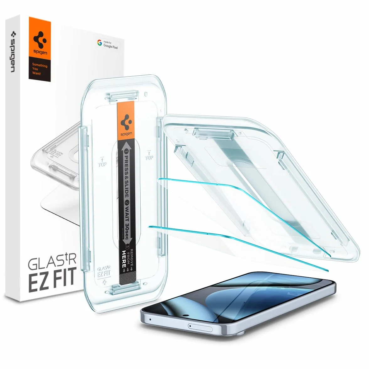 Spigen Glas.tR EZ Fit Verre Trempé pour Google Pixel 10, 10 Pro, Pixel 9, Pixel 9 Pro, 2 Pièces, Kit d'installation inclus, Dureté 9H, Résistant aux Rayures
