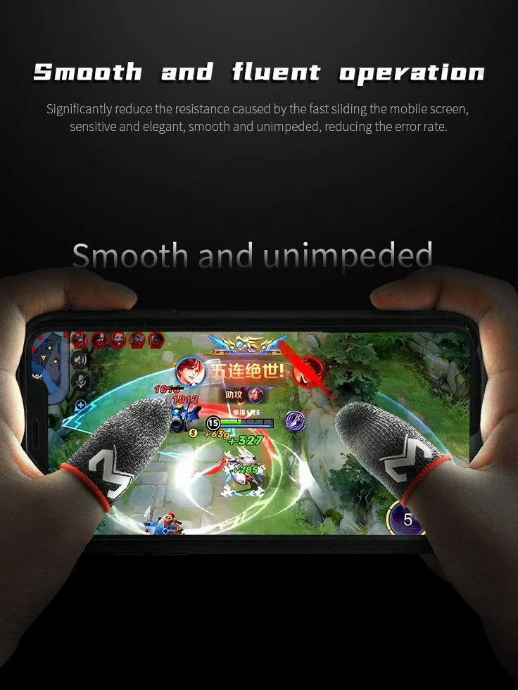 Paquet De 6 Pubg Mobile Finger, Witbicg Gants Gaming Gant Doigt Toucher Soyeux Parfait Résistant à La Transpiration - Parfait Pour Le Pouce Et l'Index, Compatible Avec Tous Les Appareils Mobiles