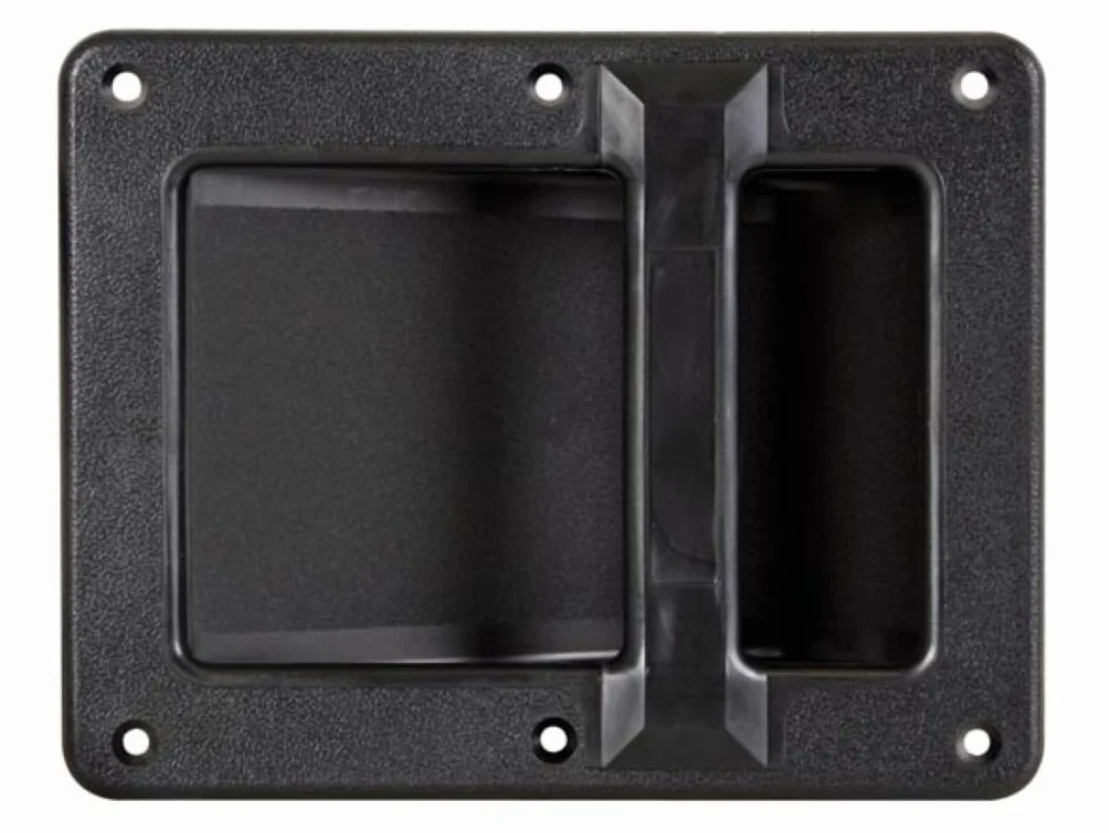 HQ-Power Poignée pour Caisson de Haut-Parleur, Robuste, rectangulaire, en Plastique, 210 x 160 mm, Noire