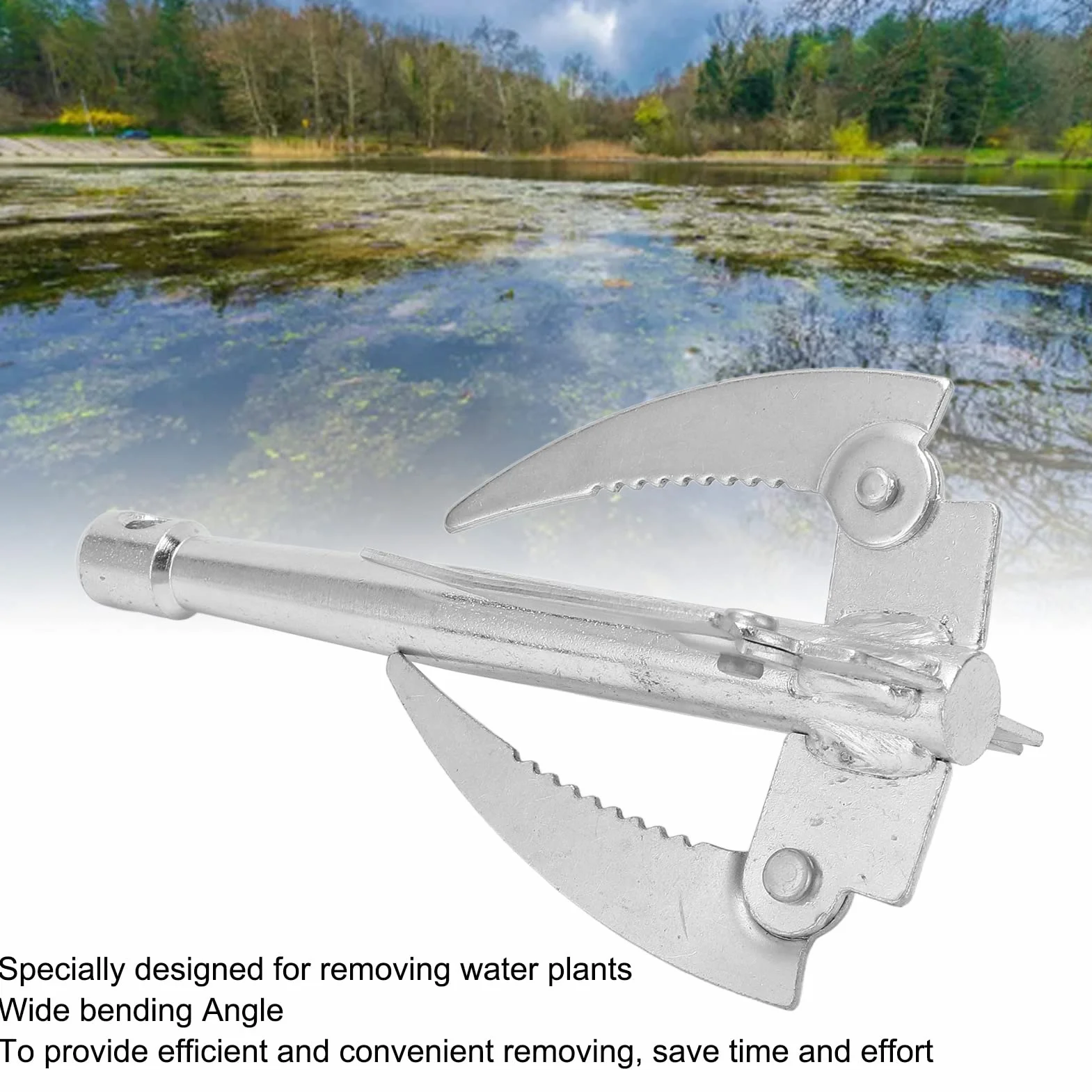 Alomejor Couteau à Gazon d'eau de Pêche Désherbant avec Corde de 10 M