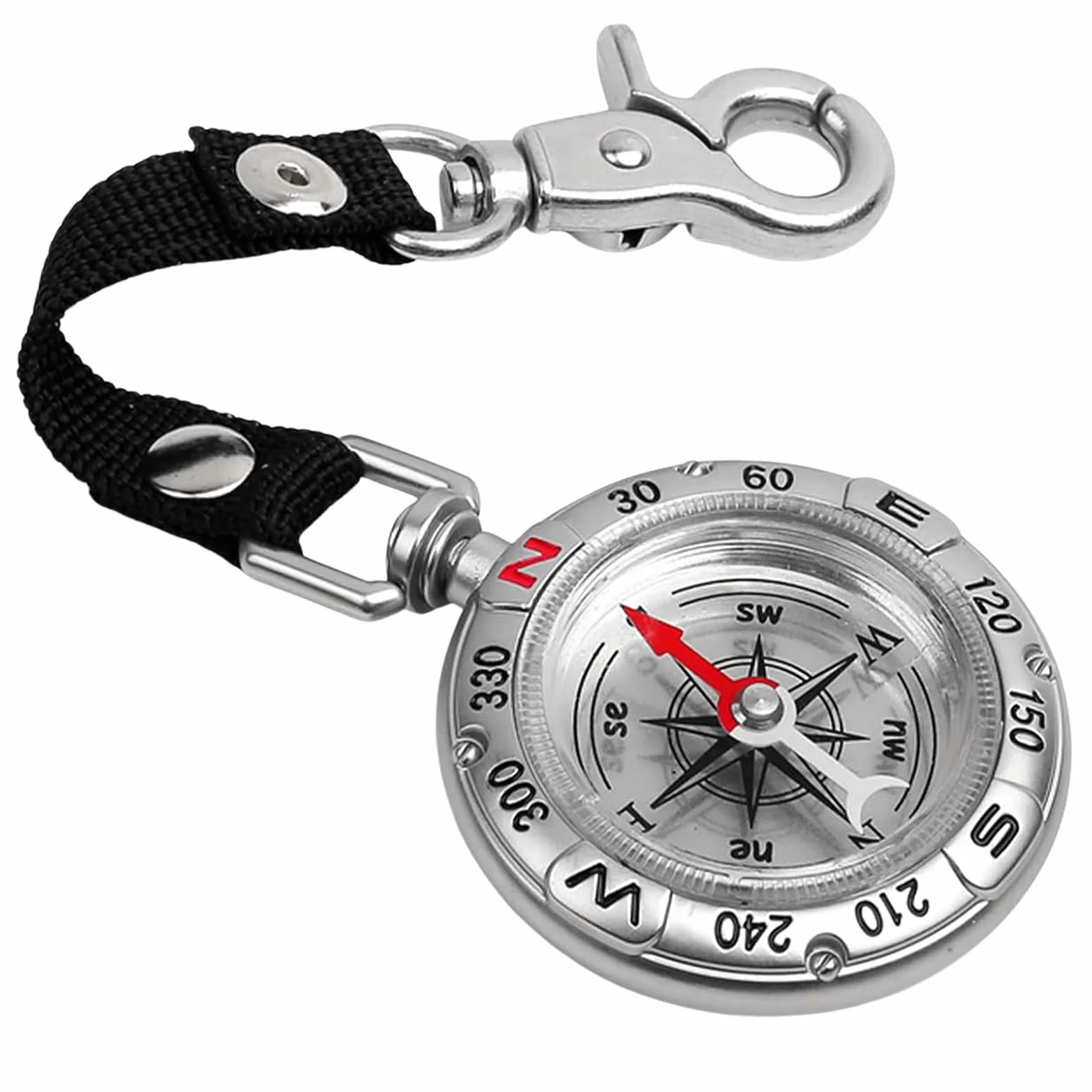 Boussole portable vintage avec mousqueton pour alpinisme randonnée