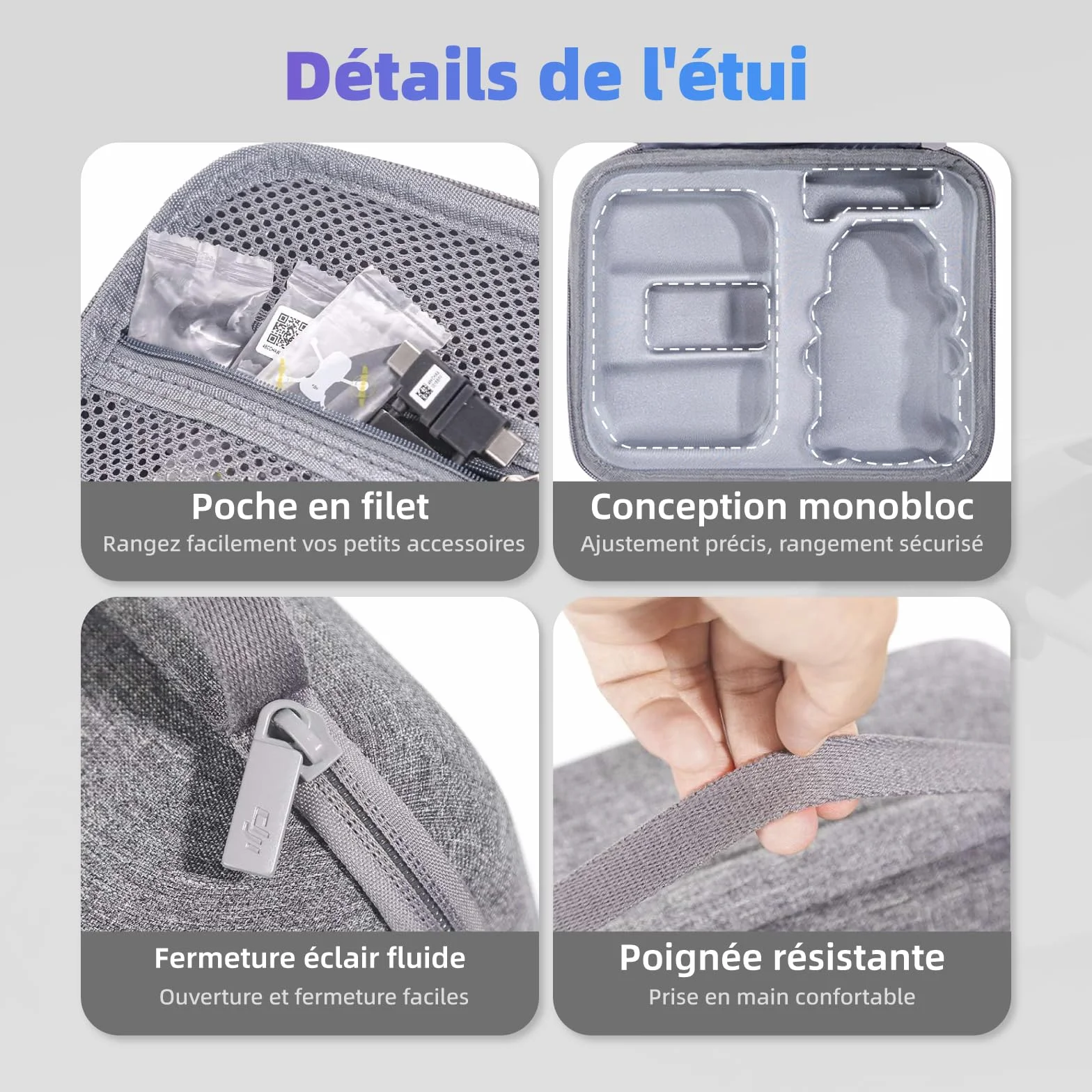 Drone Étui Portable pour DJI Mini 4k / Mavic Mini 2 / Mini2 SE Rangement Sac de Transport EVA Boîte Housse Accessoires (pour DJI Mini 4K/2 SE/2)