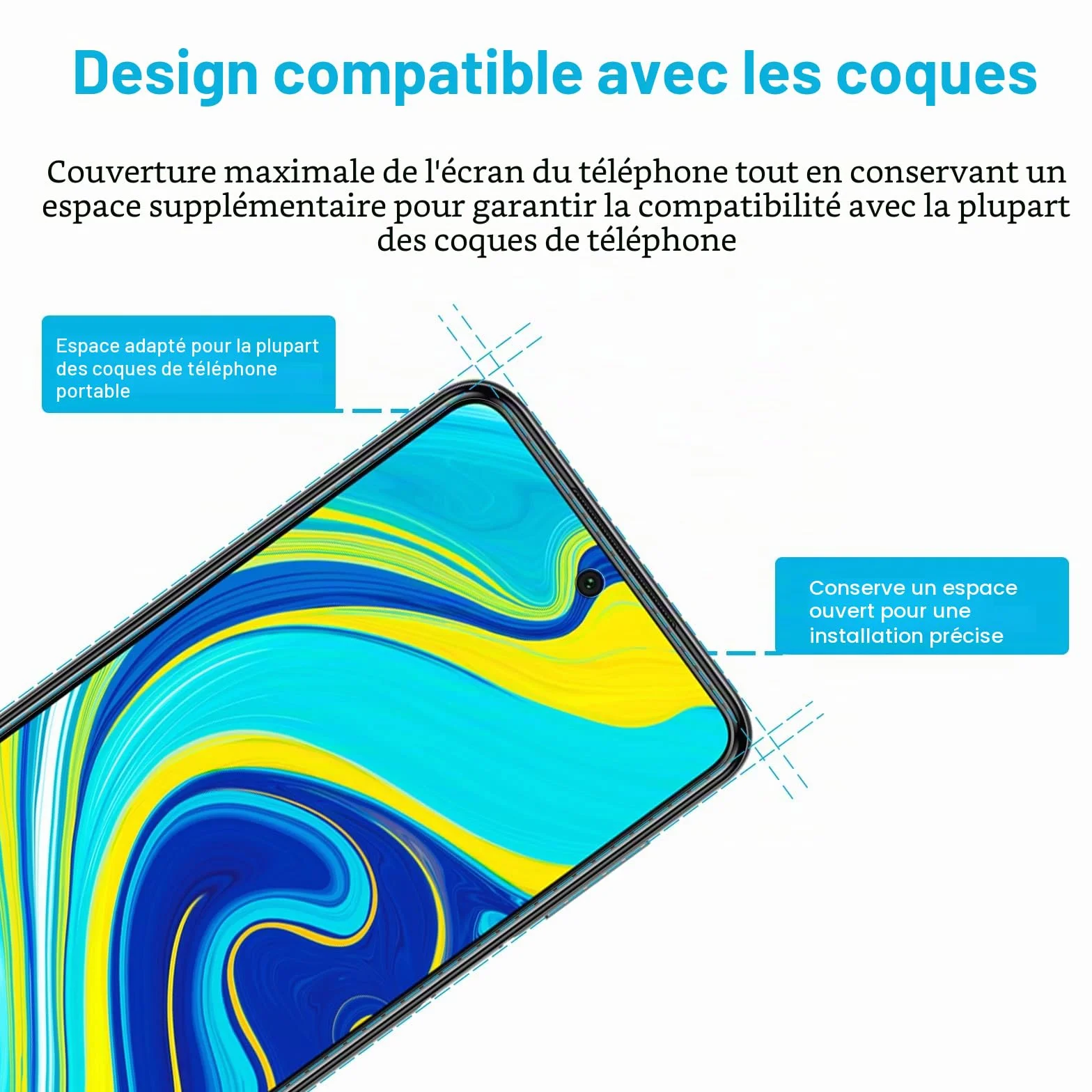 Didisky Lot de 2 Verre Trempé pour Xiaomi Redmi Note 9S, Note 9 Pro, Note 9 Pro Max, 9H