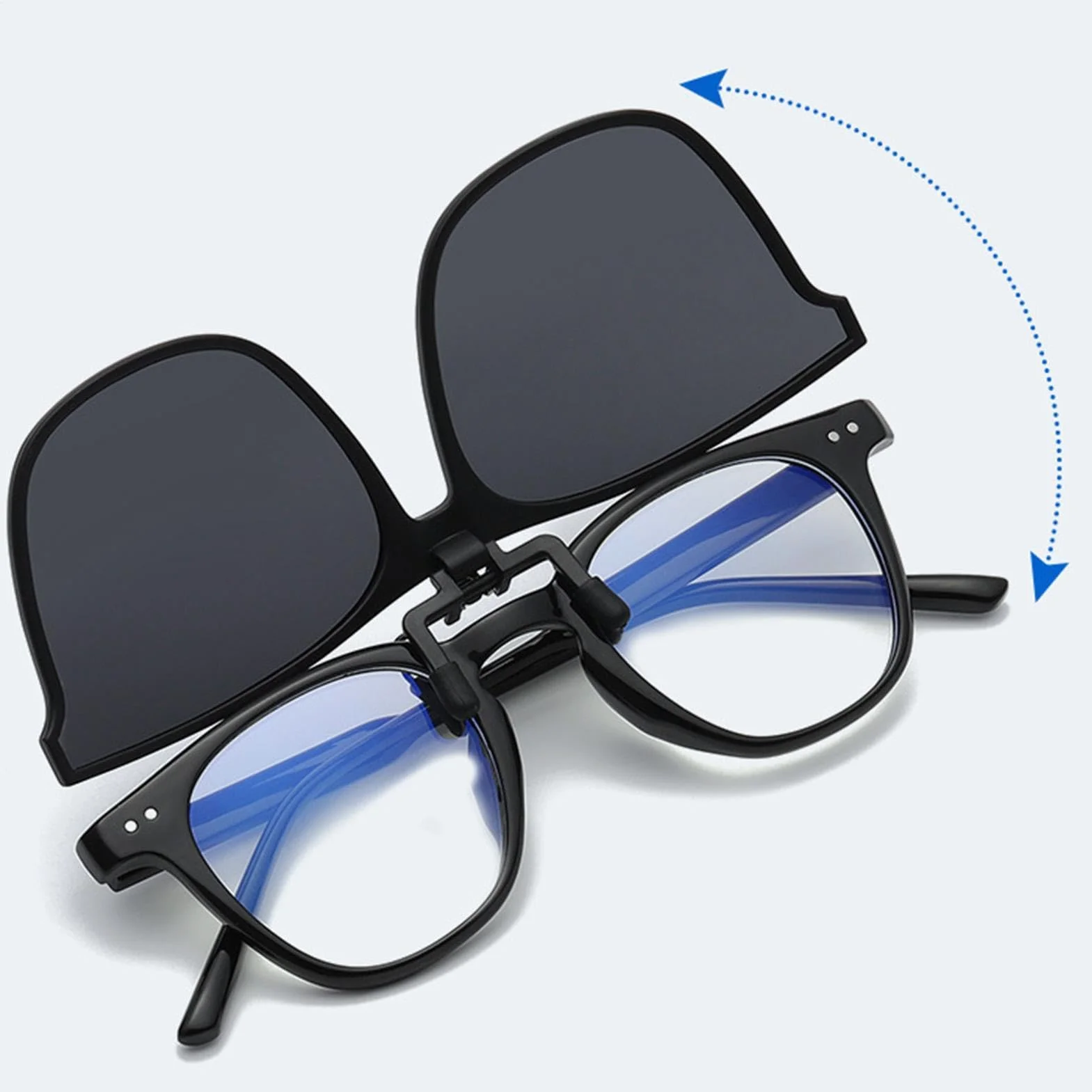 Lunettes Polarisées Rabattables À Clipser Protection UV Pour Pêche Conduite Voyages