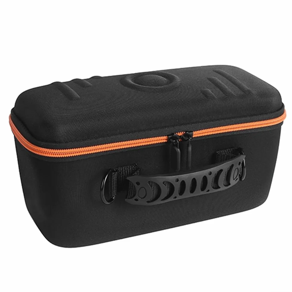 Étui de rangement en EVA avec fermeture éclair sécurisée pour protection contre les chocs pour haut-parleur Marshall Middleton II étanche pour une utilisation en extérieur (noir + orange)