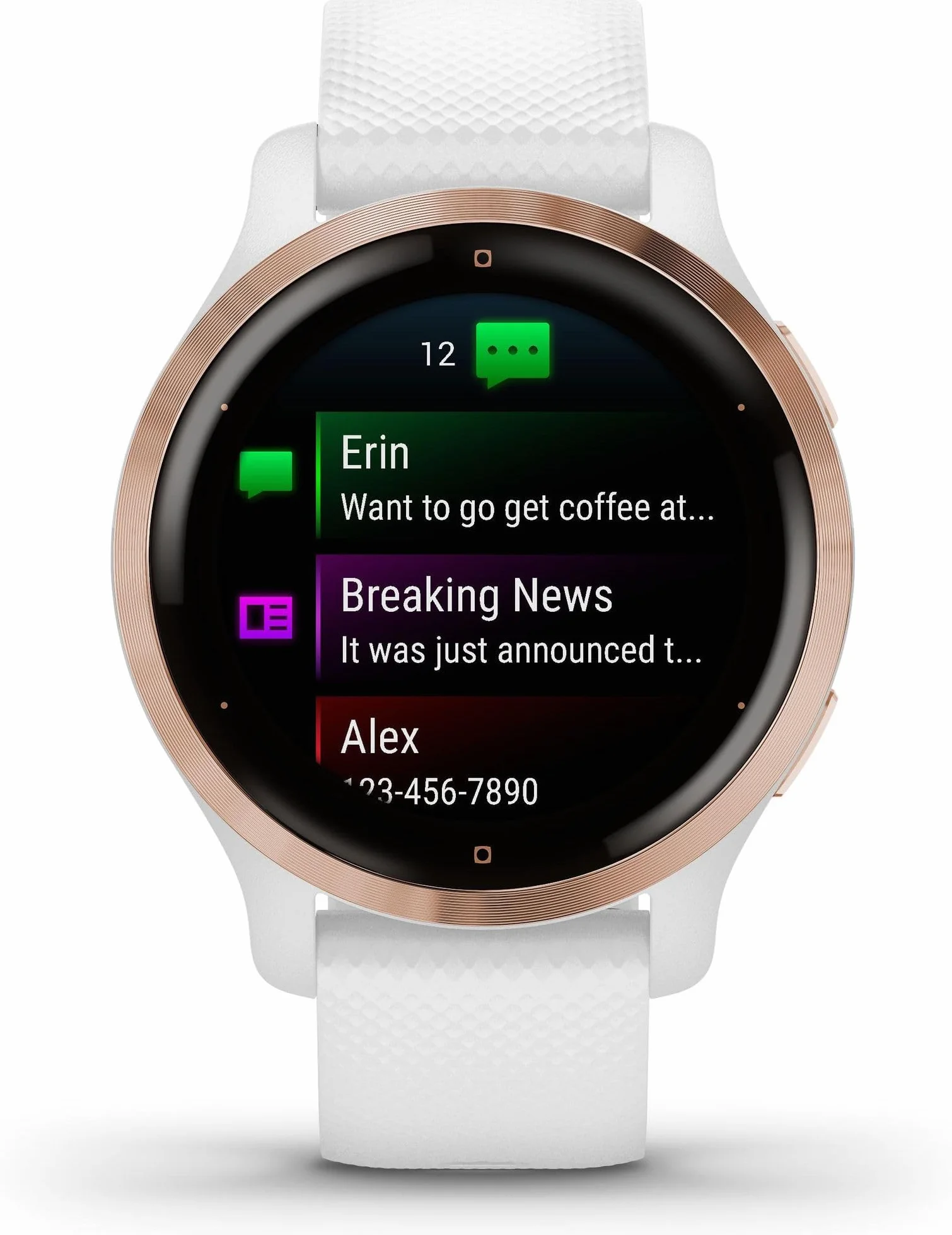 Garmin Venu 2S – schlanke GPS-Fitness-Smartwatch mit ultrascharfem 1,1“ AMOLED-Touchdisplay, Gesundheitsfunktionen, über 25 vorinstallierten Sport-Apps, Music Pay