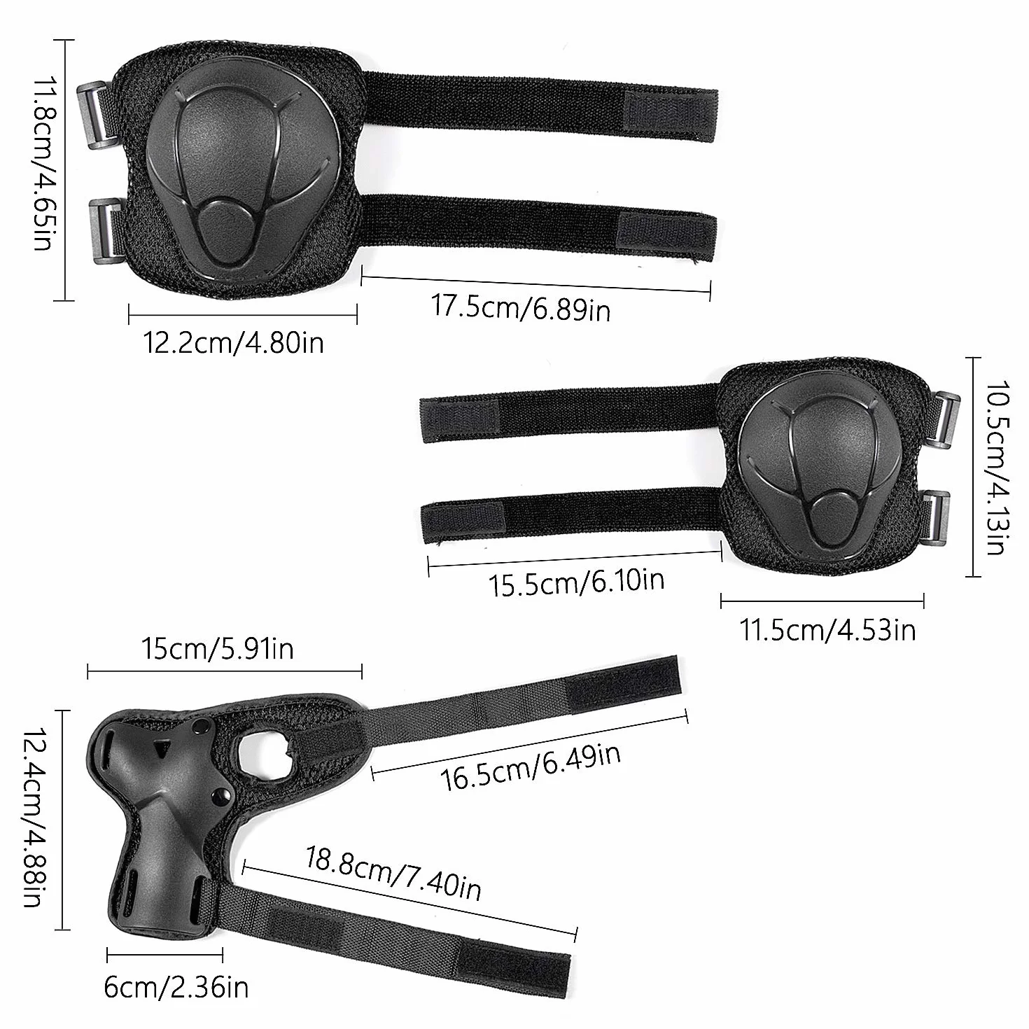 Sets de Protection Enfant Genouillères Coudières 6 Pièces Skateboard Vélo Roller BMX