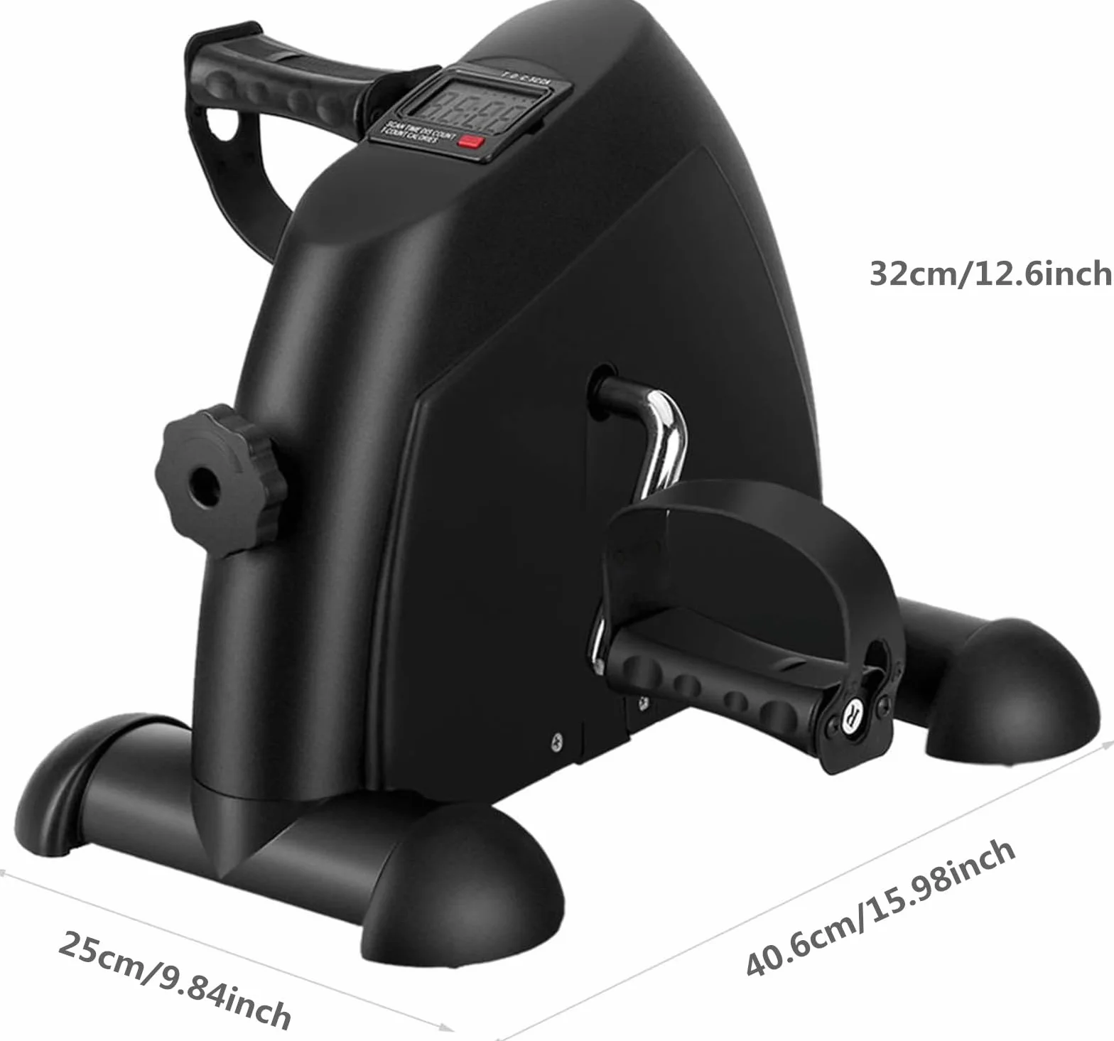 AGM Vélo d'Appartement Pliable Pédalier Résistance Réglable Ecran LCD pour Jambes et Bras