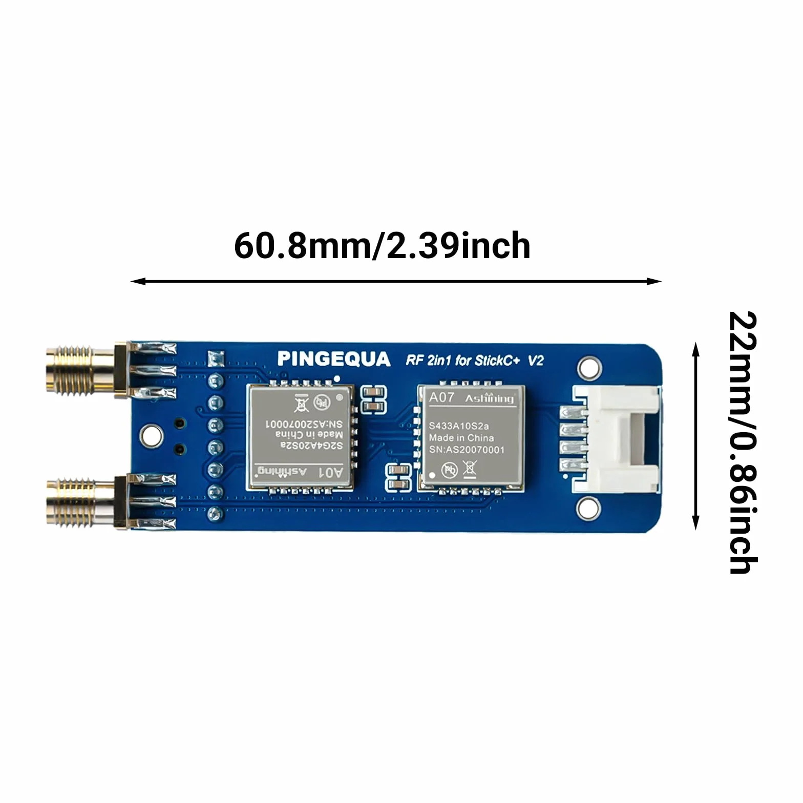 Module RF 2 en 1 pour M5Stack StickC Plus, prend en charge NRF24 2,4 GHz et CC1101 433 MHz, compatible avec M5Stack StickCPlus 1.1&2 avec firmware Bruce (avec étui imprimé en 3D)