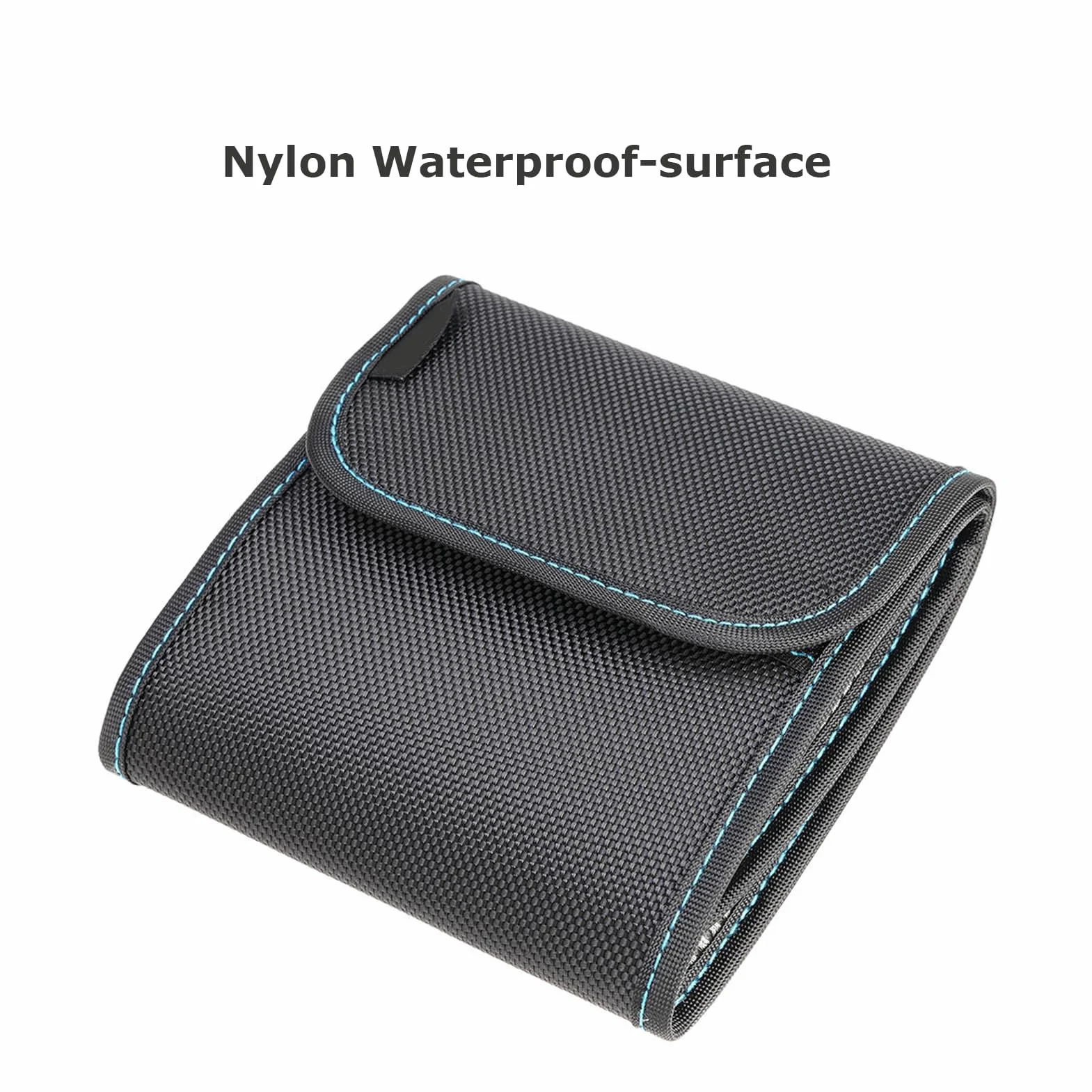 Pochette de Filtre D'objectif de 95 Mm, étui de Filtre D'objectif D'appareil Photo à 3 Poches, avec Boucle de Ceinture, Filtre UV ND CPL jusqu'à 95 Mm et Filtre carré 4x4 Pouces