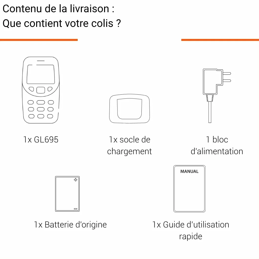 Gigaset GL695 téléphone Senior à Grandes Touches 4G Volte écran IPS 2,31" Batterie 1400 mAh Audio Boost Touche SOS Bluetooth 5.0 Noir