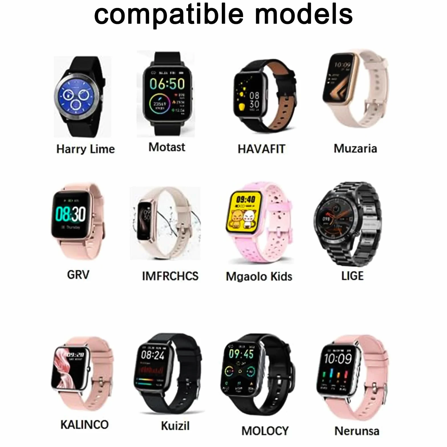 Amzpas Chargeur Montre Connectée, Câble USB 2 Broches de Charge Magnétique pour Smartwatch, Câble de Recharge pour Montre Intelligente Universel, Espacement des Contacts du Chargeur 4mm (USB 60cm)