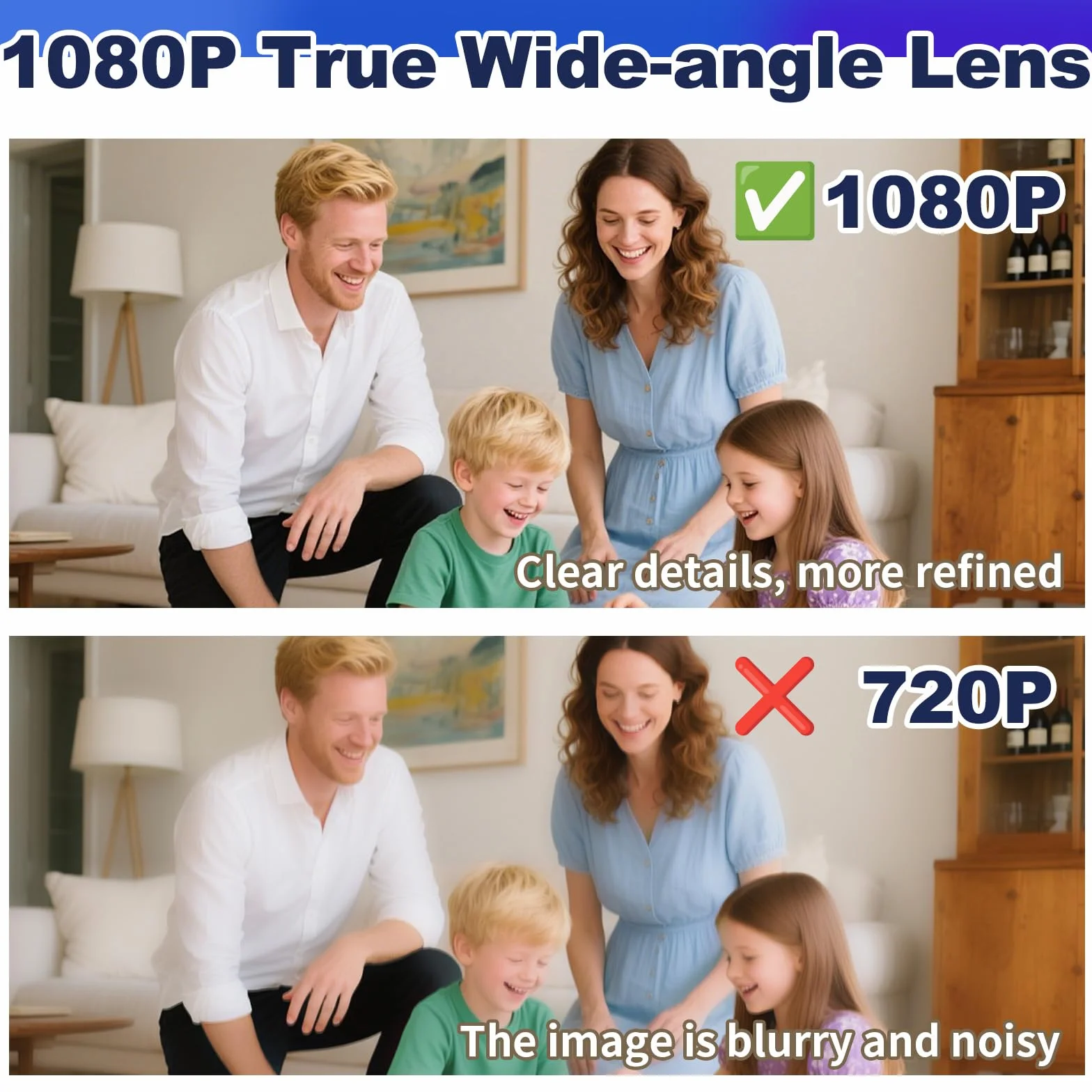 Mini Camera sans Fil Invisible 1080P Vision Nocturne Caméra Surveillance Grand Angle 140° Détection de Mouvement Enregistrement à Distance