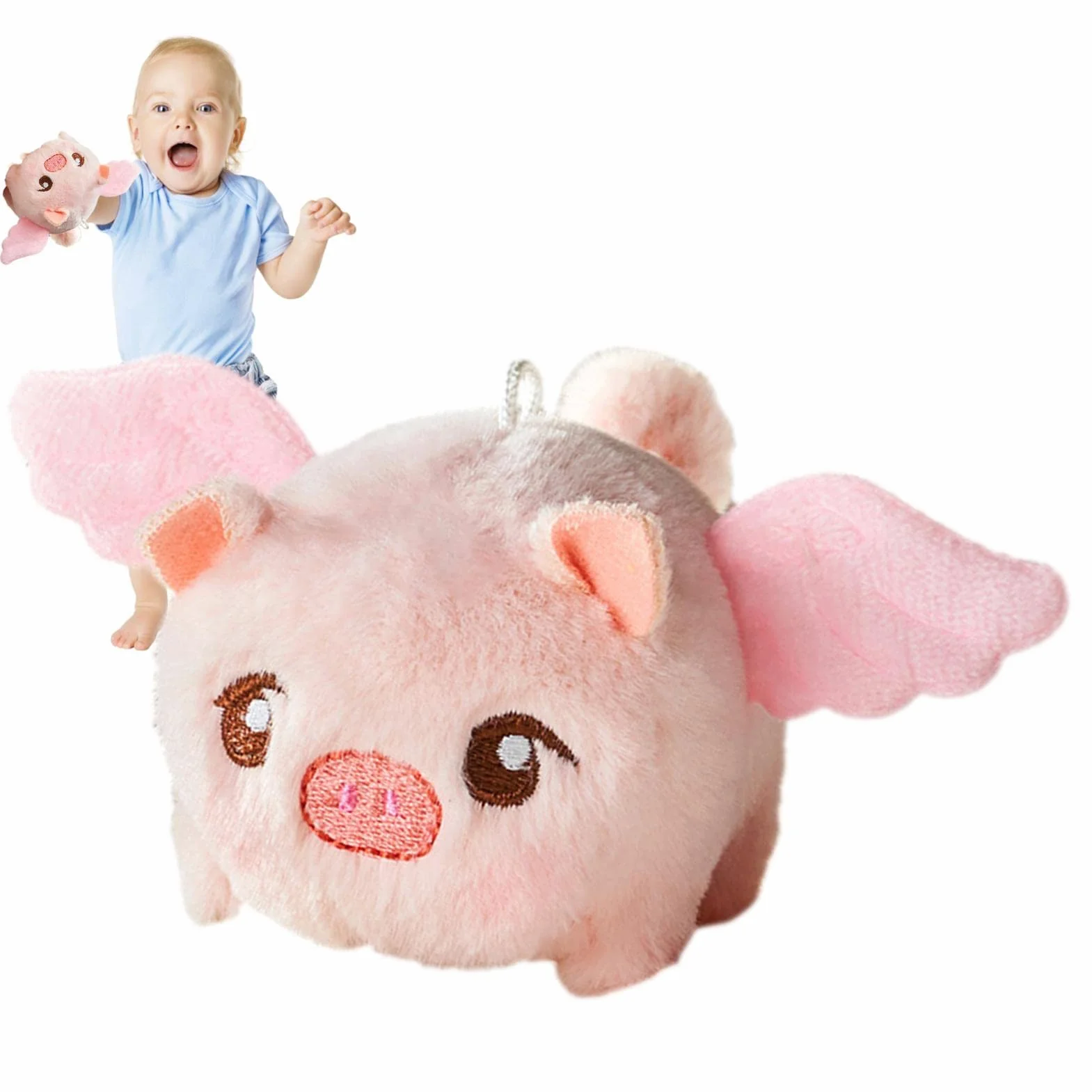 Peluche Cochon Rotation Queue Mécanique Marche