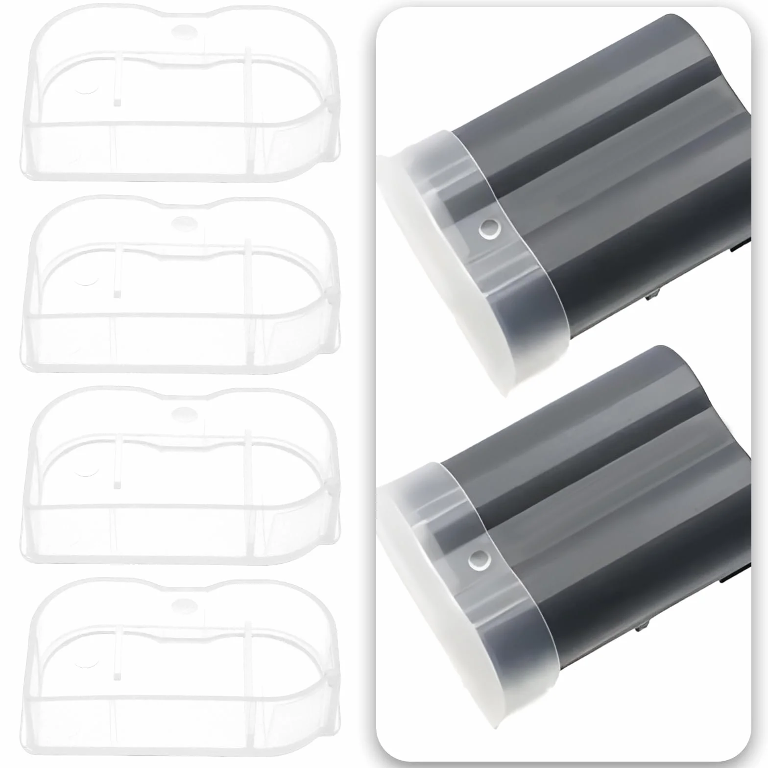 OTOTEC Lot de 10 coques de protection de batterie en polypropylène compatibles avec appareils photo Nikon EN-EL15 EL15A EL15B D500 D600 D610 Transparent