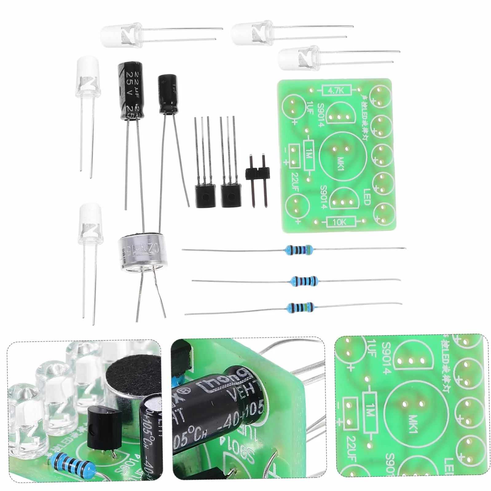 Uonlytech - Module Acoustique LED - Module Clignotant LED lumière Flash Lustre LED DIY Respirer des pièces légères Module de pièces de Lampe Clignotante LED Tons de Terre dirigé Positionner