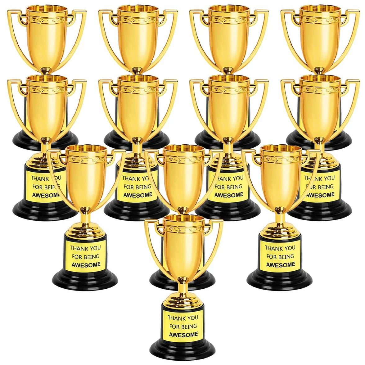 Mini Coupes Trophées Football Plastique Dorés Anniversaire Cadeaux Tournois Sportifs