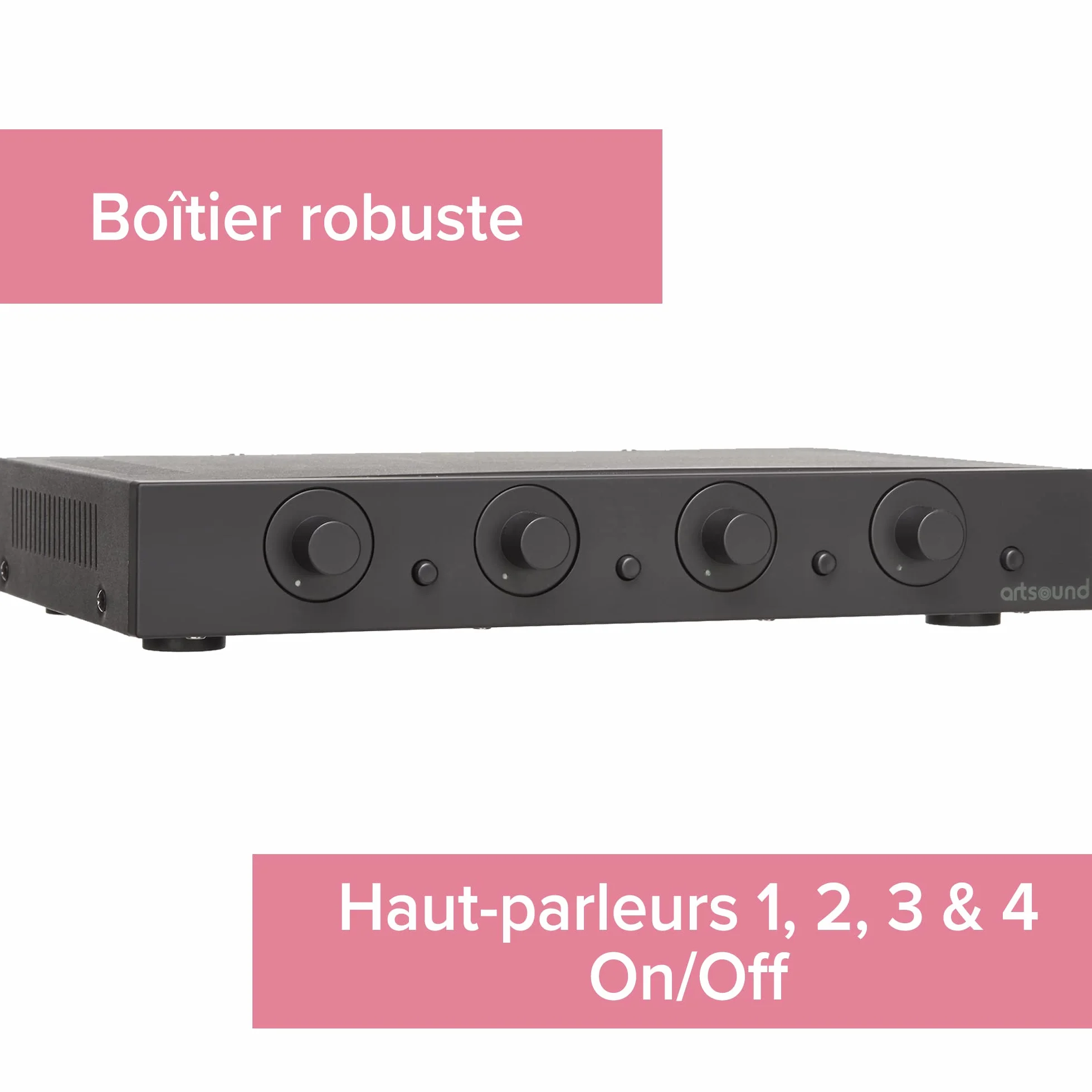 ArtSound SVC4.2 Distributeur audio 4 canaux noir 2x80W entrée multi-room