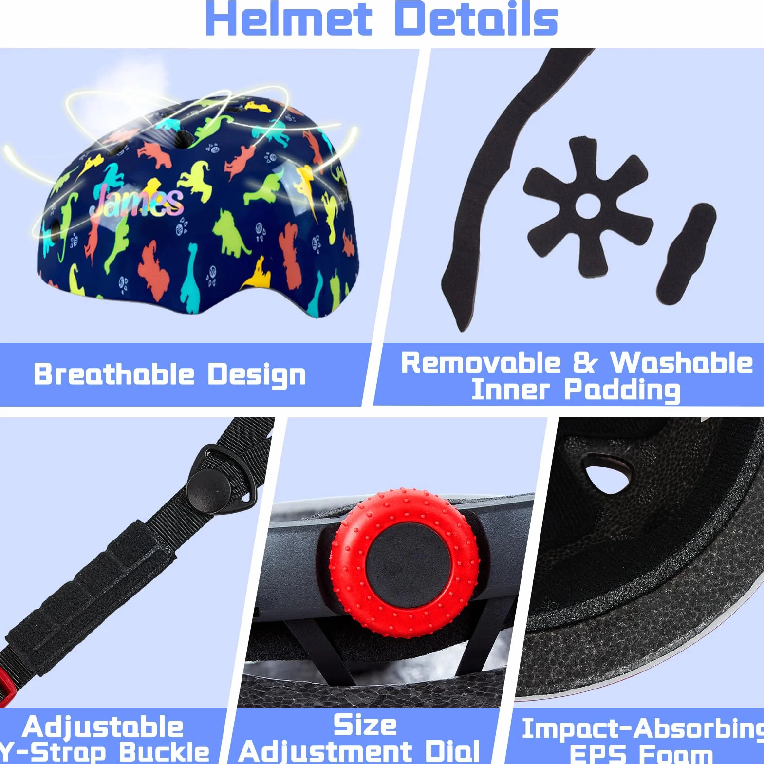 Casque Velo Enfant Licorne Protection Trotinette Genouillères Coudières Réglables Roller Scooter Skateboard 3-8 Ans