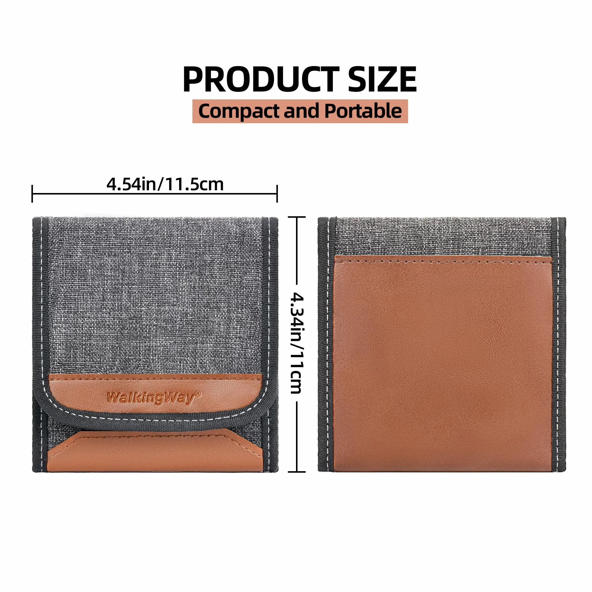 Walking Way Pochette Pliable pour Filtre Photo 3 Poches, Étui Protection Imperméable Antipoussière Jusqu'à 82mm