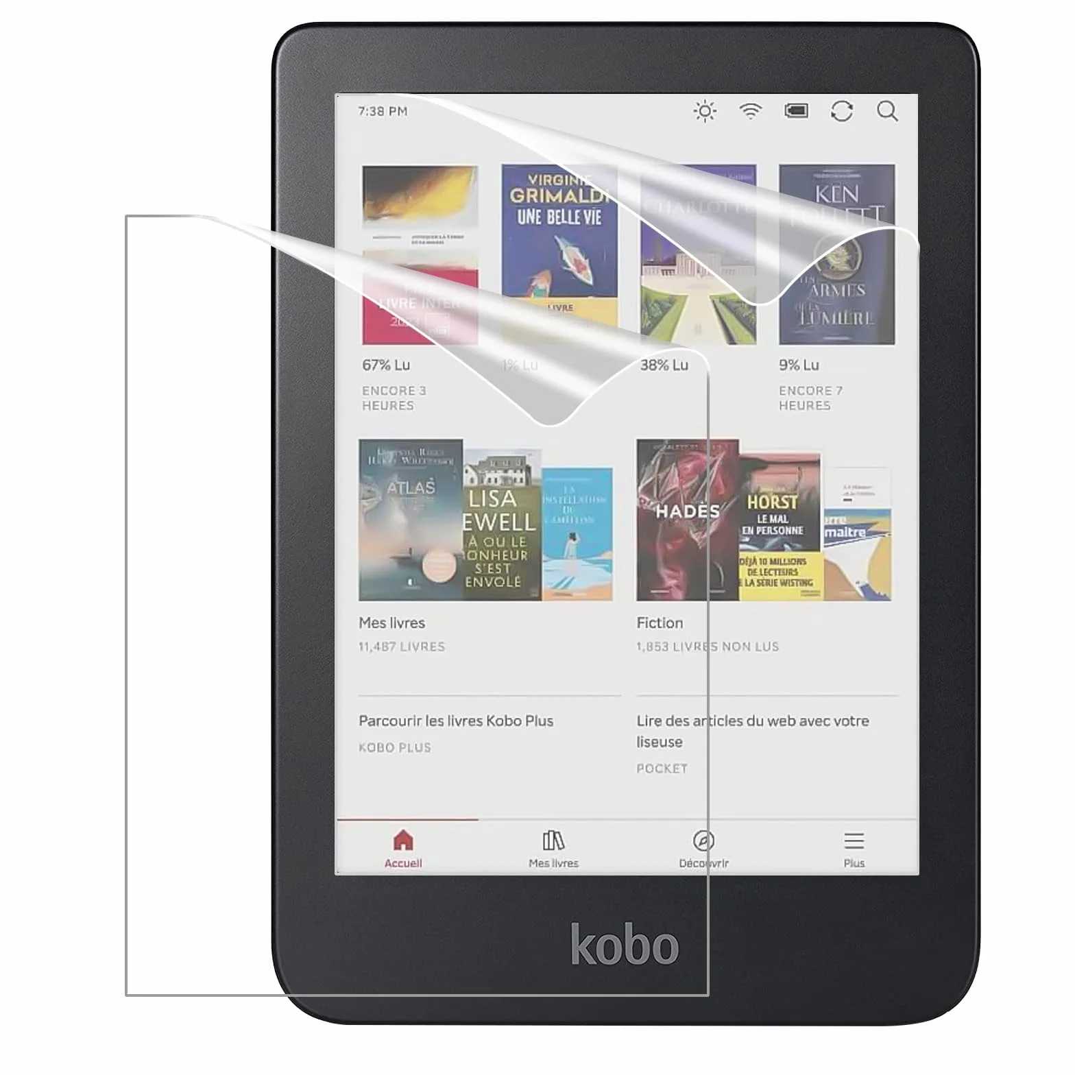 MoKo Lot de 2 Film de Protection Compatible avec Kobo Clara Colour/Kobo Clara BW 6" 2024/2025, 2 Protecteur d'Écran en Pet Anti-Reflet Couvert Complètement Anti-Rayure, Matte Film pour Clara 2E