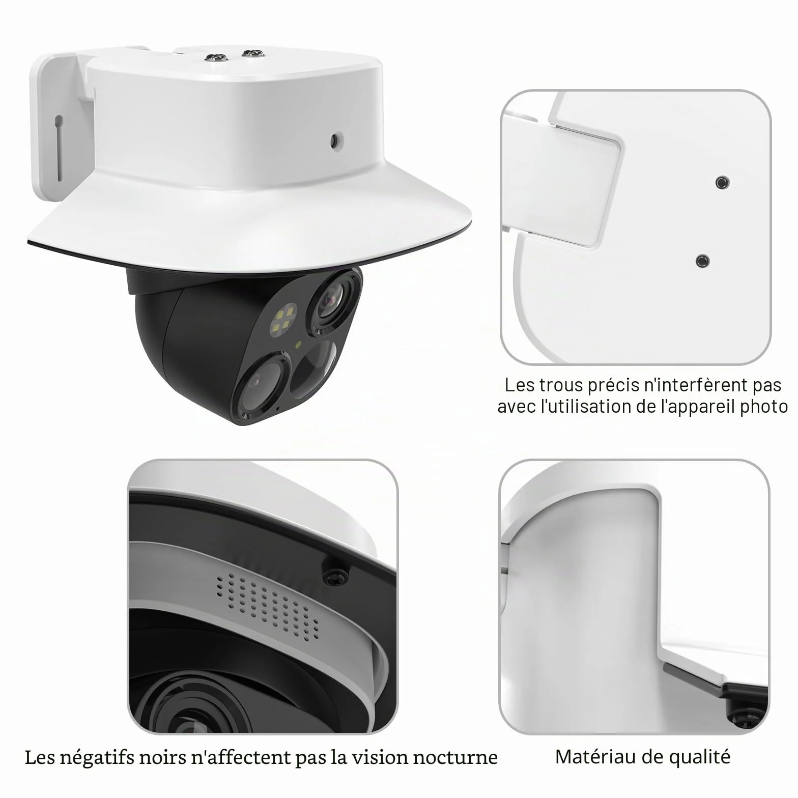 Support de caméra eufy Security SoloCam S340 - Caméra de sécurité étui - Résistant aux intempéries - Pour installation en extérieur - Compatible avec eufy Security SoloCam S340