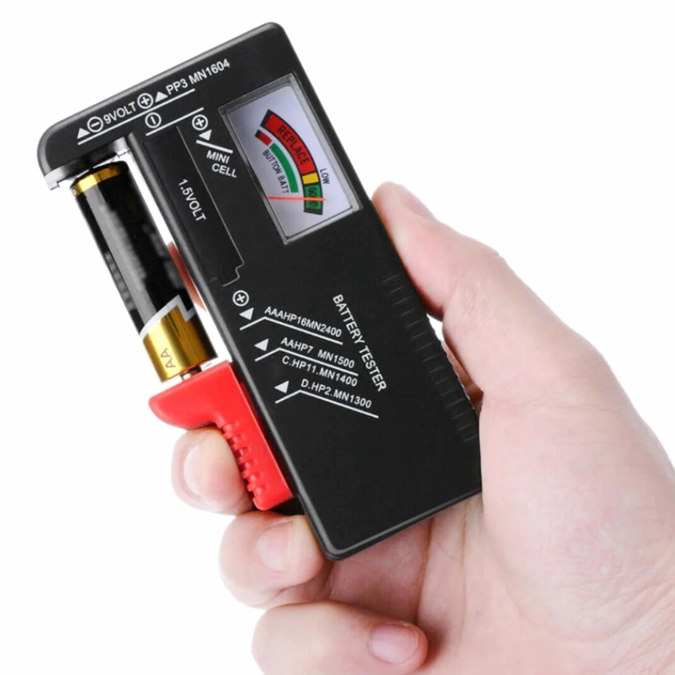 Testeur de Piles Universel Numérique pour AA AAA C D 9V 1.5V Contrôleur de Tension