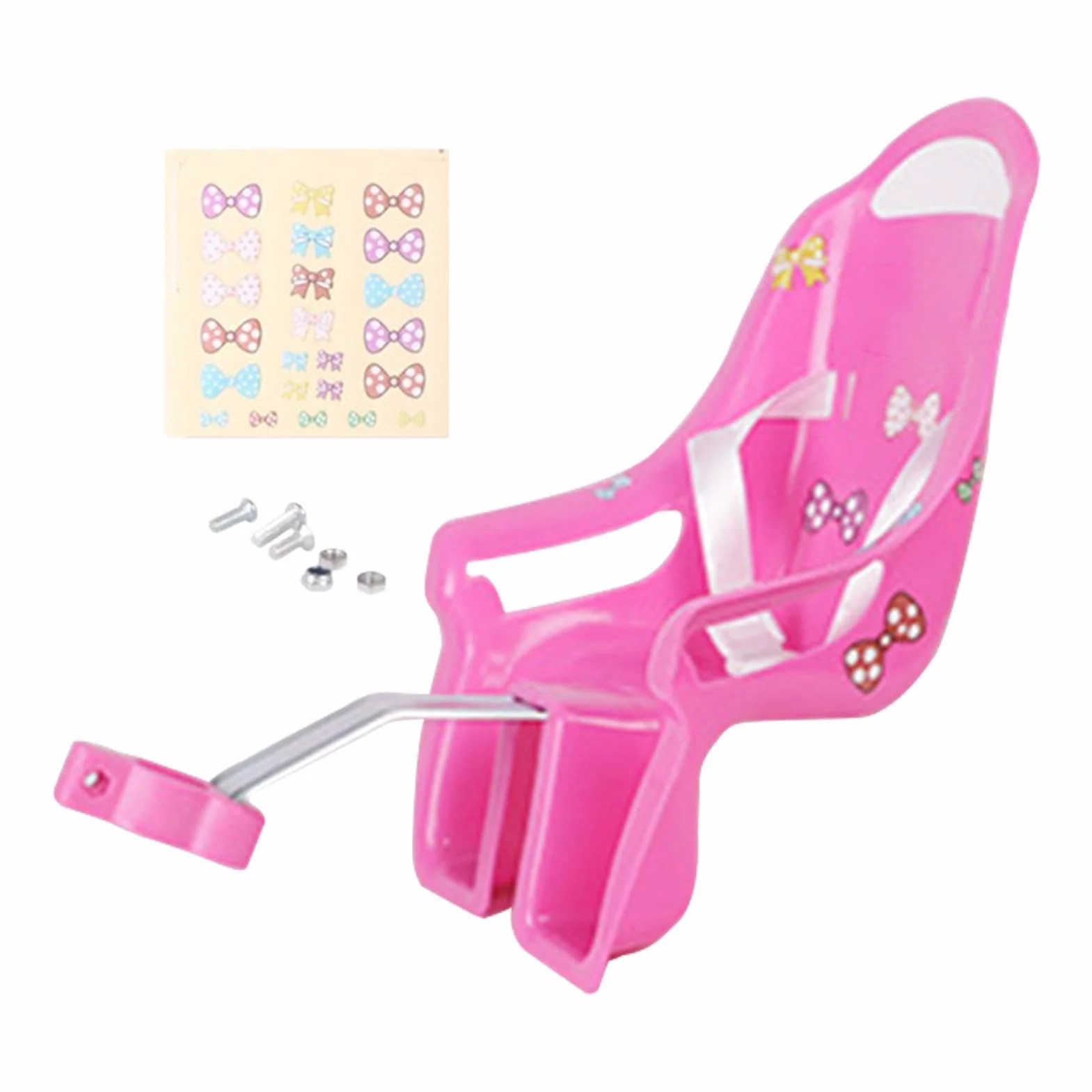 Siège De Vélo pour Filles avec Autocollants DIY pour Animaux en Peluche Taille Standard, Accessoires Vélos Enfant