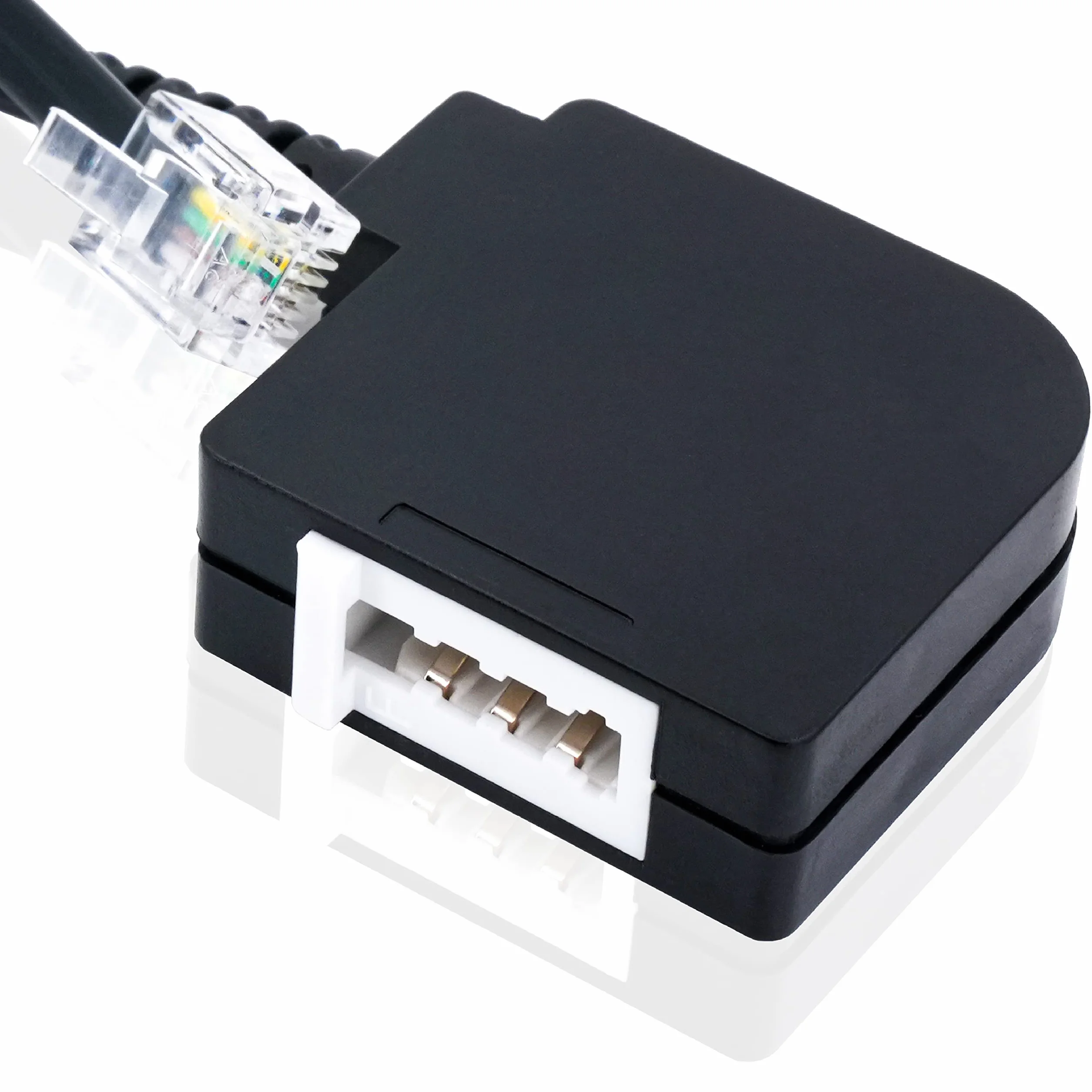 BIGtec Adaptateur TAE TAE-F femelle vers RJ11/RJ14 6P4C - Câble adaptateur téléphone fixe - Routeur modem - Câble de téléphone - 0,2 m - Noir