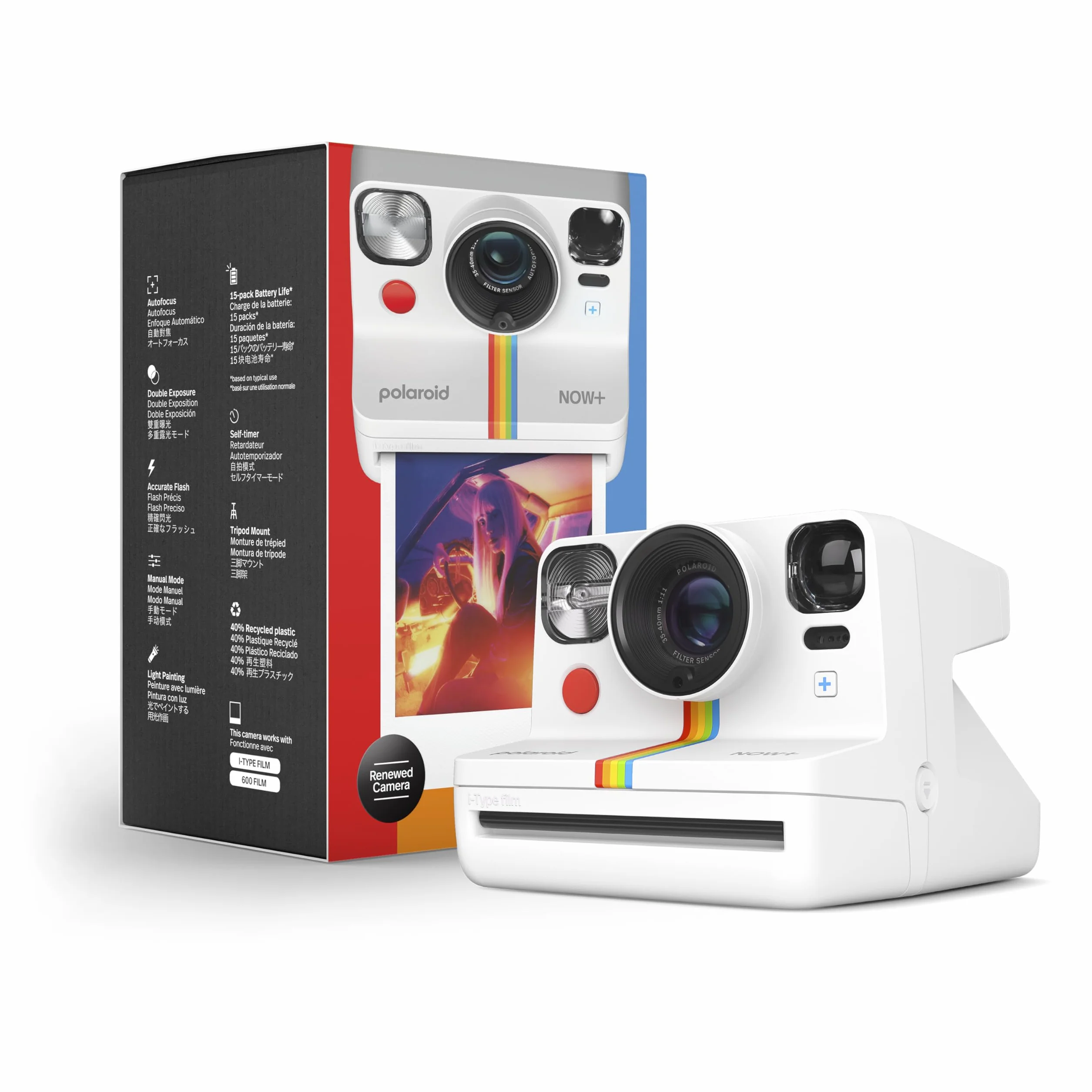 Polaroid Now+ Generation 2 Appareil Photo instantané - Blanc (Reconditionné)