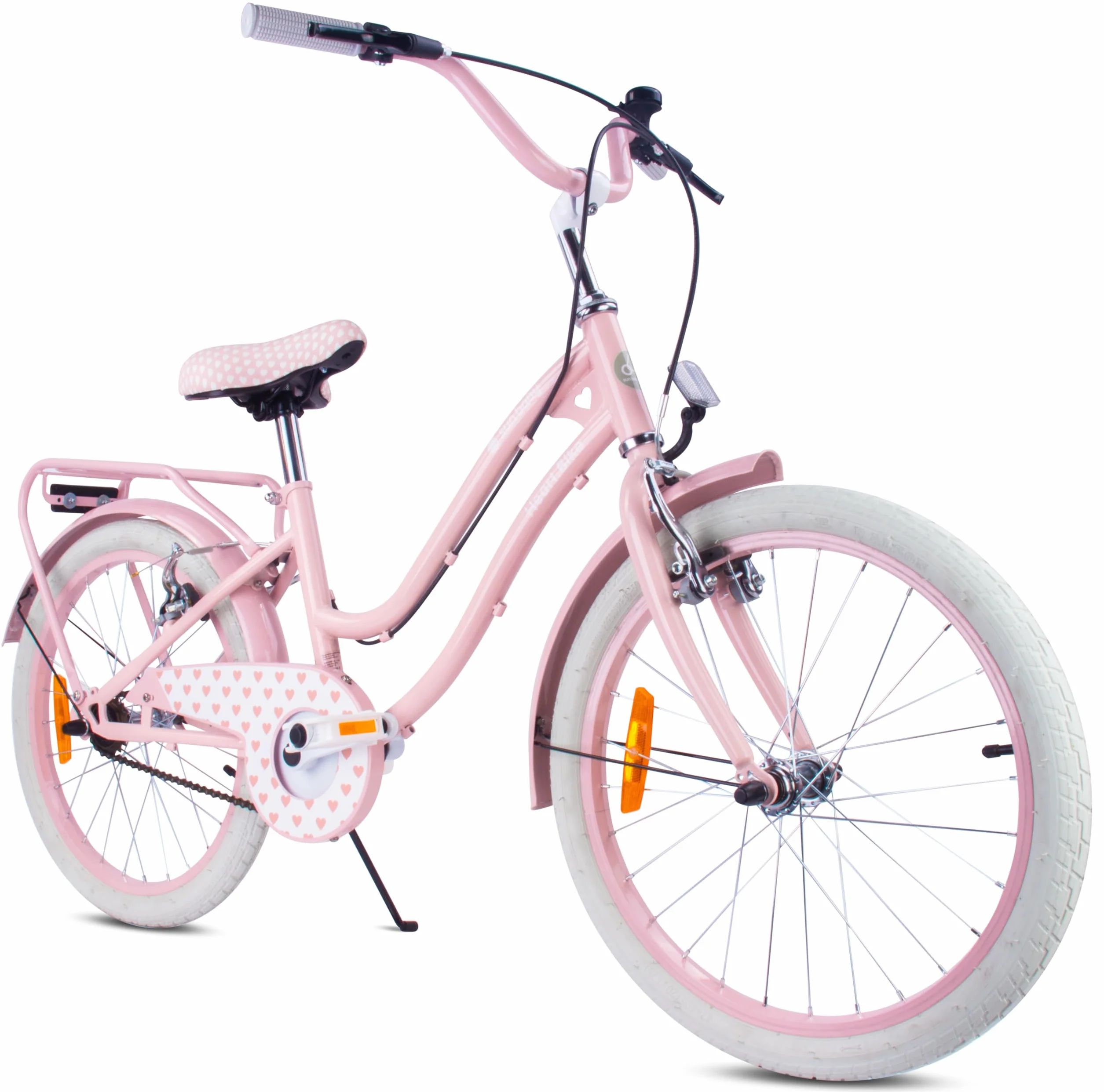 Vélo Fille Sun Baby Heart 20/24 Pouces 6-12 Ans V-Brake Porte-Bagages