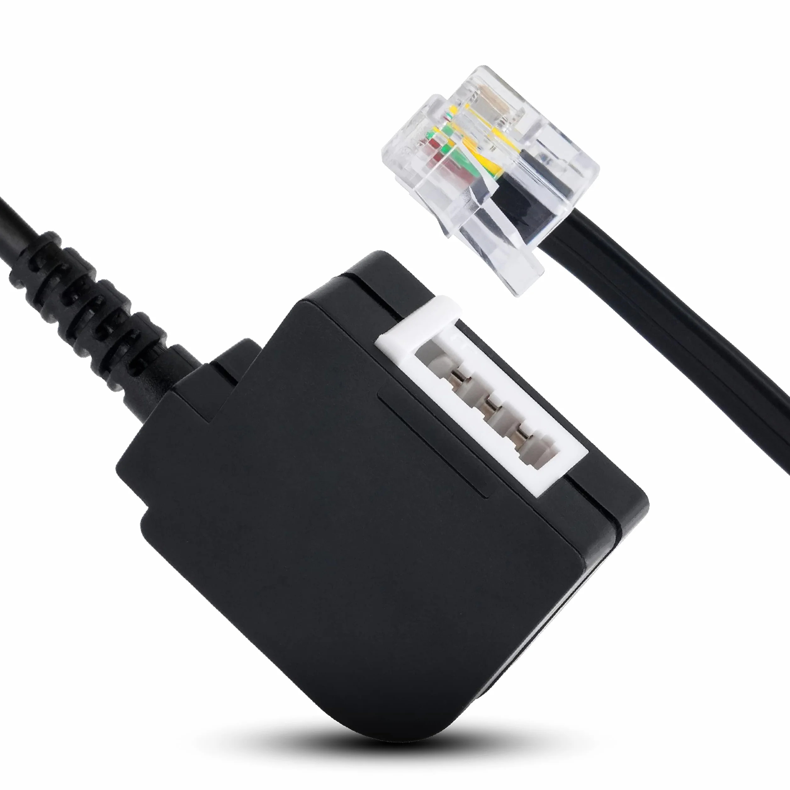 BIGtec Adaptateur TAE TAE-F femelle vers RJ11/RJ14 6P4C - Câble adaptateur téléphone fixe - Routeur modem - Câble de téléphone - 0,2 m - Noir