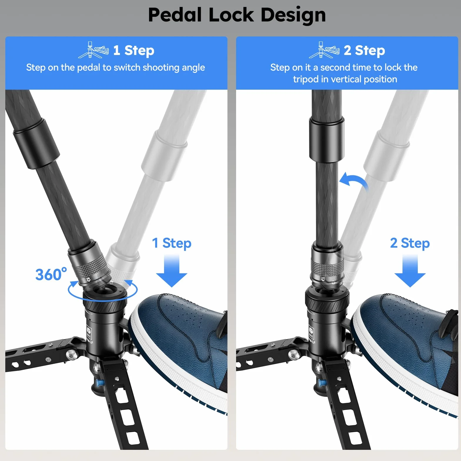 SIRUI Monopode SVM-145P Rapid System en Fibre de Carbone avec pédale, Monopode de 145 cm, réglage Rapide par vis de Serrage, Compact et ne pesant Que 1,52 kg, Charge maximale de 10 kg
