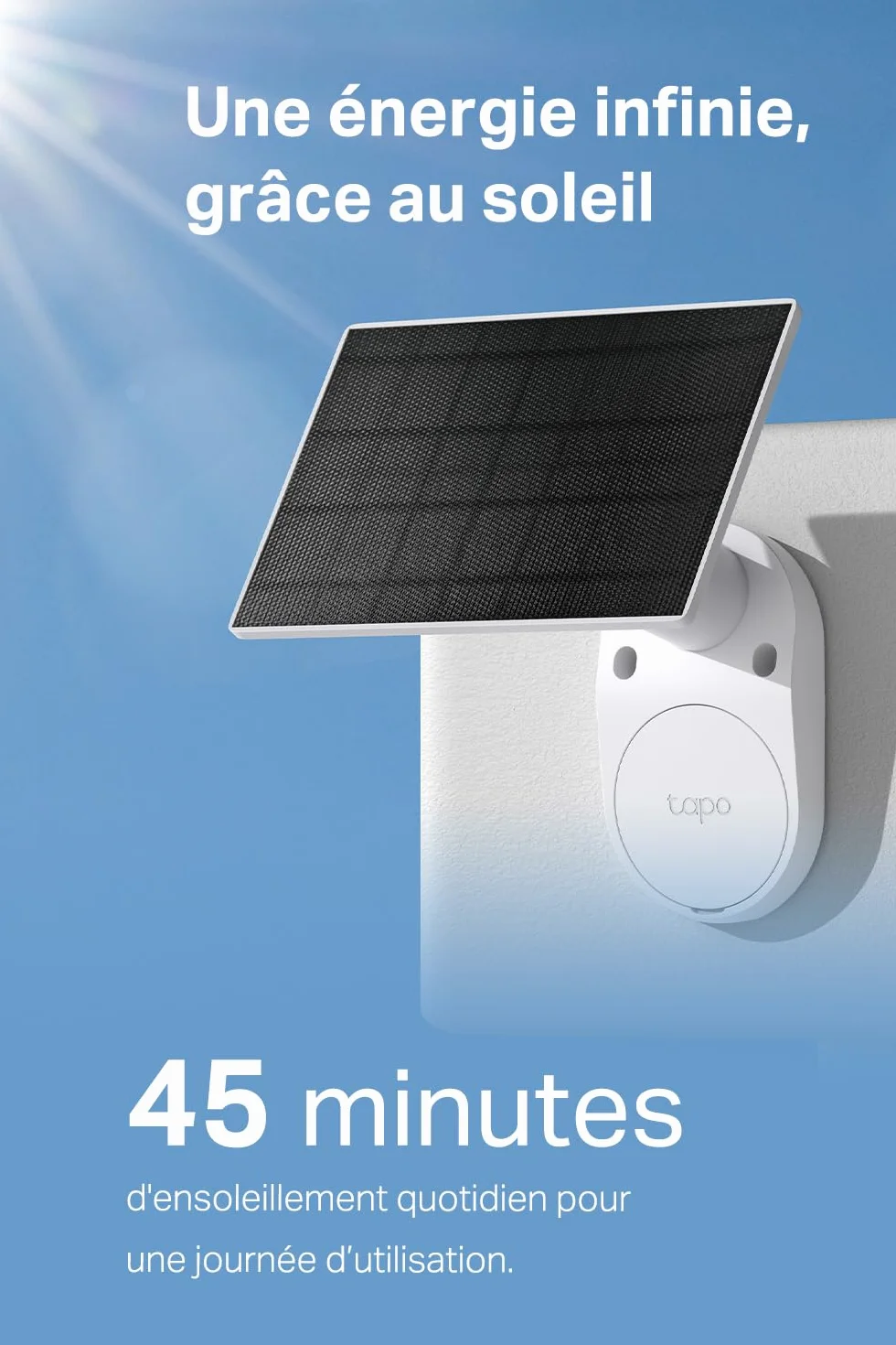 Tapo C410 KIT 2K(3MP) Caméra de Surveillance WiFi Extérieure sans Fil Solaire, IP65 Etanche
