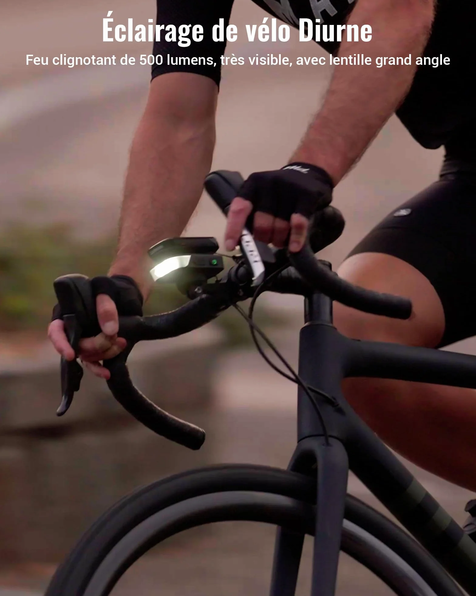 RAVEMEN FR1100 SE Phare Avant Vélo 1100 Lumens 270° Grand Angle Compatible Garmin/Wahoo/Bryton