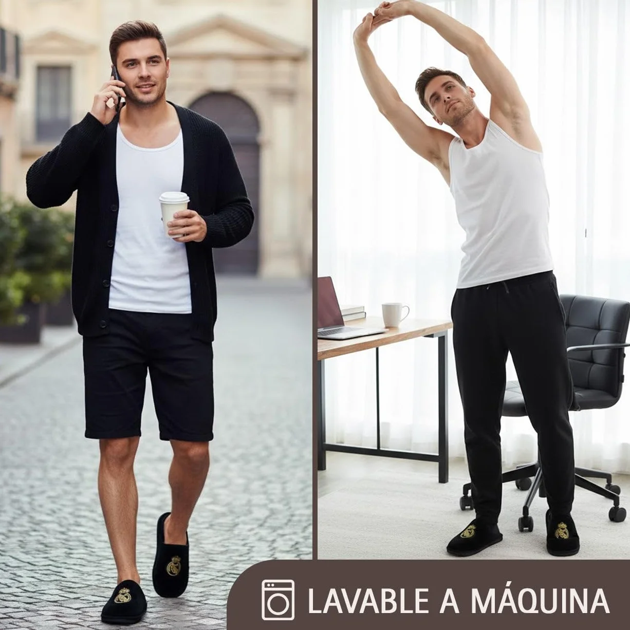 MARPEN Chaussures de maison Real Madrid CF officielles saison 24/25 homme femme légères hiver