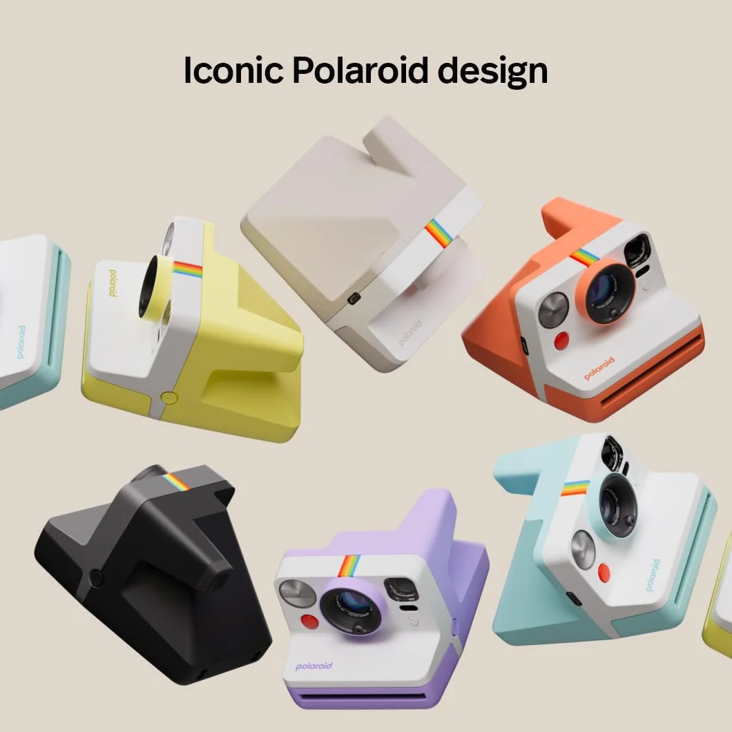 Polaroid Now Gen3 - Pebble White + Color Film Bundle (16 Photos)
