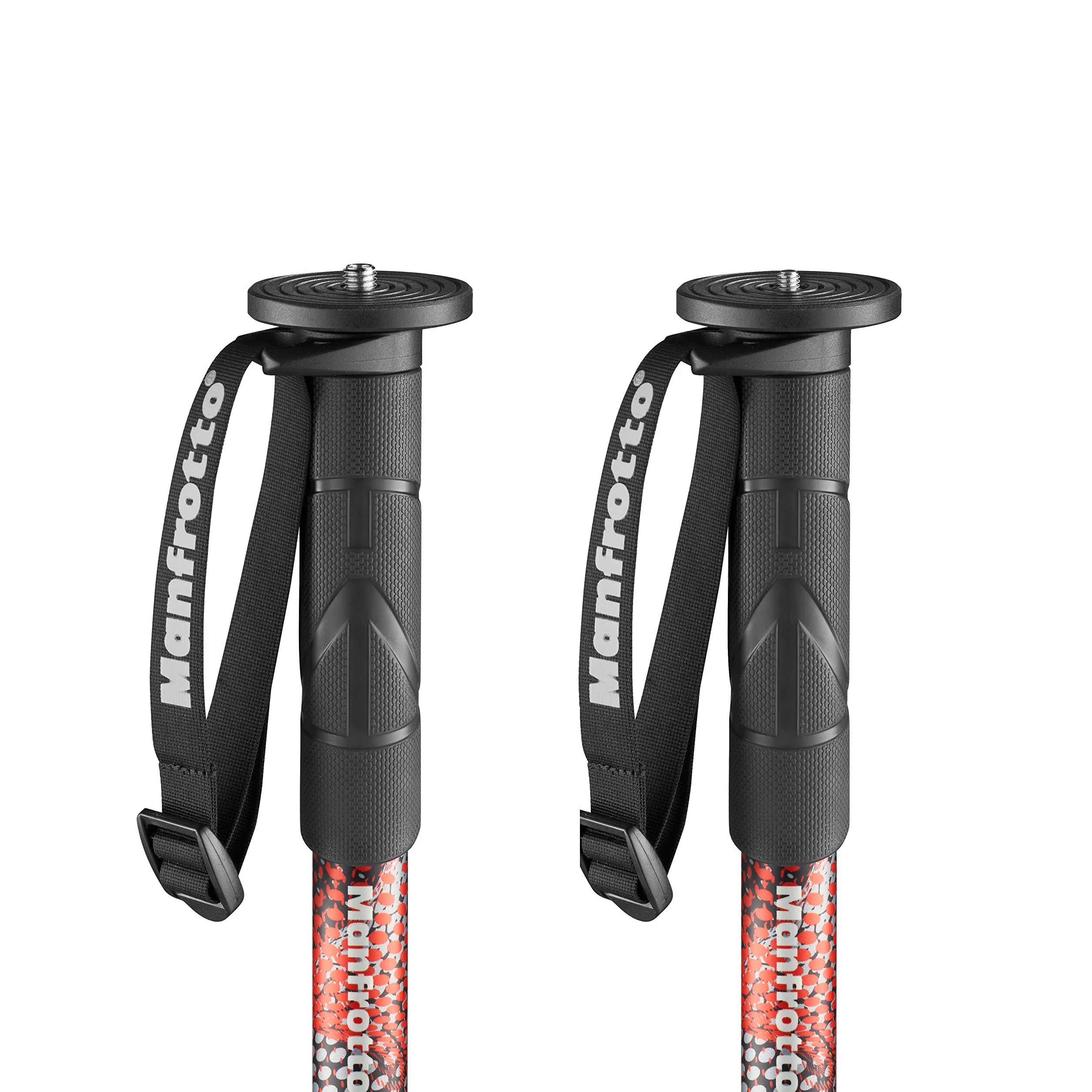 Monopode Manfrotto Element MII MMELMIIA5RD Rouge, à 5 Sections en Aluminium, avec dragonne, poignée en Caoutchouc, bagues de Serrage, Charge de 16 kg, pour Appareil Photo Compact, Hybride ou Reflex