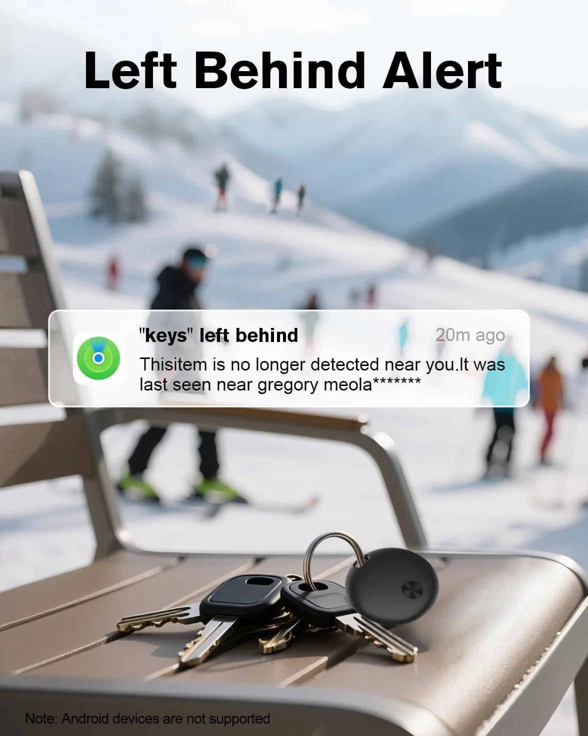 Smart Air Traceur Tag, Compatible avec Apple Find My (iOS Uniquement), étanche IP67, Batterie Remplaçable, Localisateur de Clés/Portefeuilles/Valises/Sac à Dos - Lot de 4