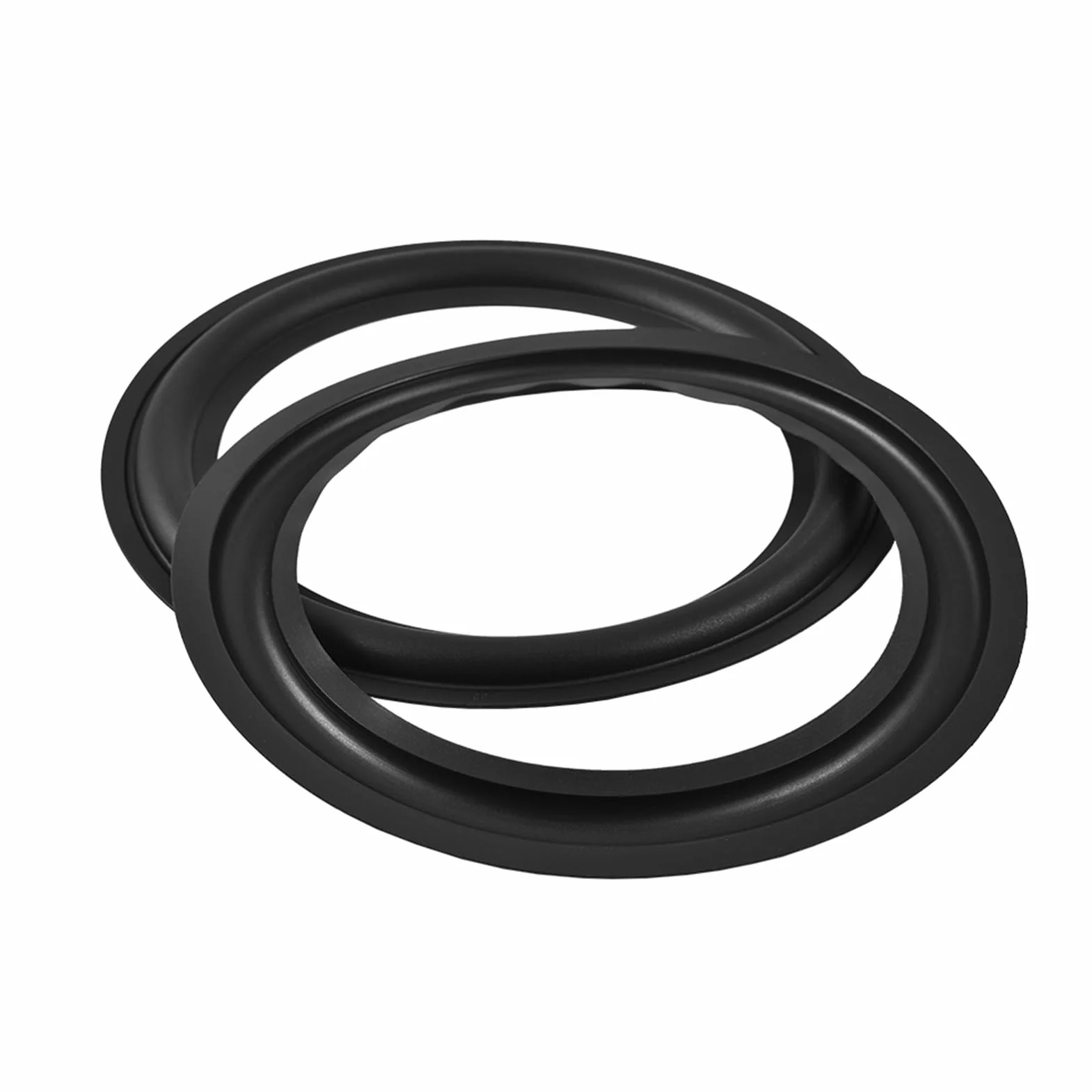 Demeras 2 pièces 8 Pouces Haut Parleur en Caoutchouc Surround Mousse Bord ent Anneaux pièces de Rechange pour Haut Parleur pièces de réparation
