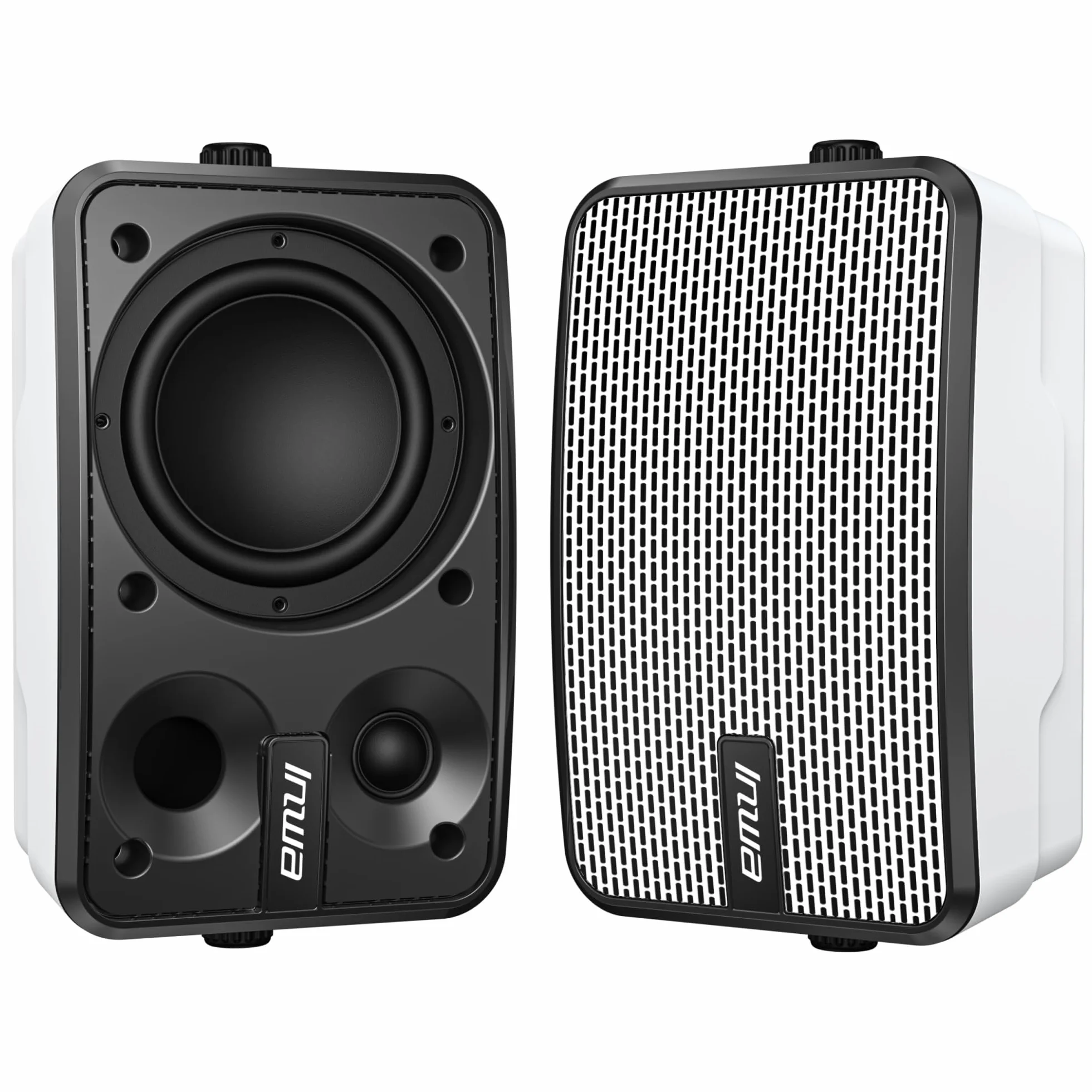 Inwa Enceintes Extérieures Bluetooth, Système Audio Sans Fil pour Intérieur et Extérieur, IPX5 Waterproof, 400W (lot de 2, Nouveau nom Bluetooth 2025 « Sync Speaker », Adaptateur&Télécommande, RMS40W)