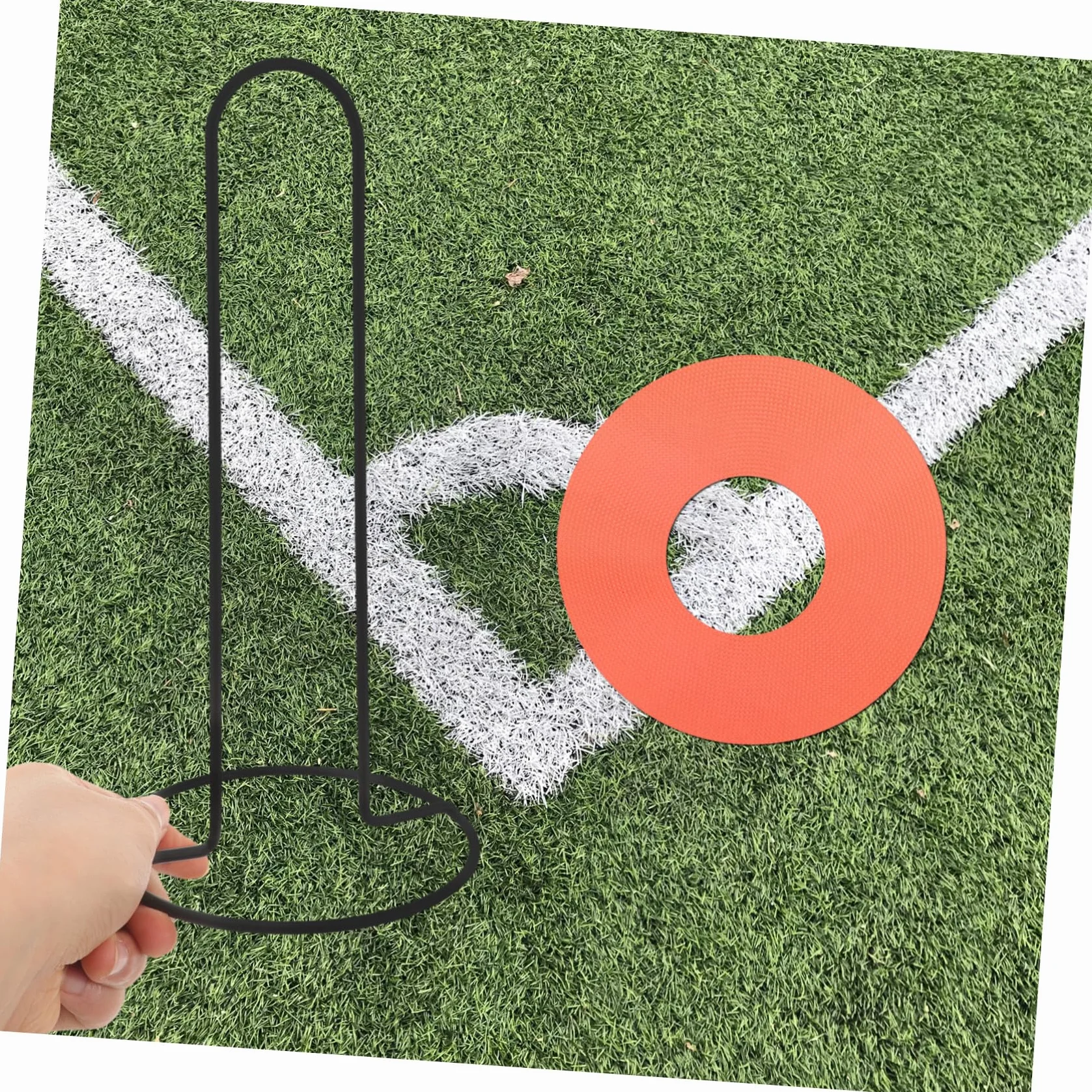 Kisangel Support de Rangement pour Plots de Football Métal Porte-disques Marqueurs Léger Portable