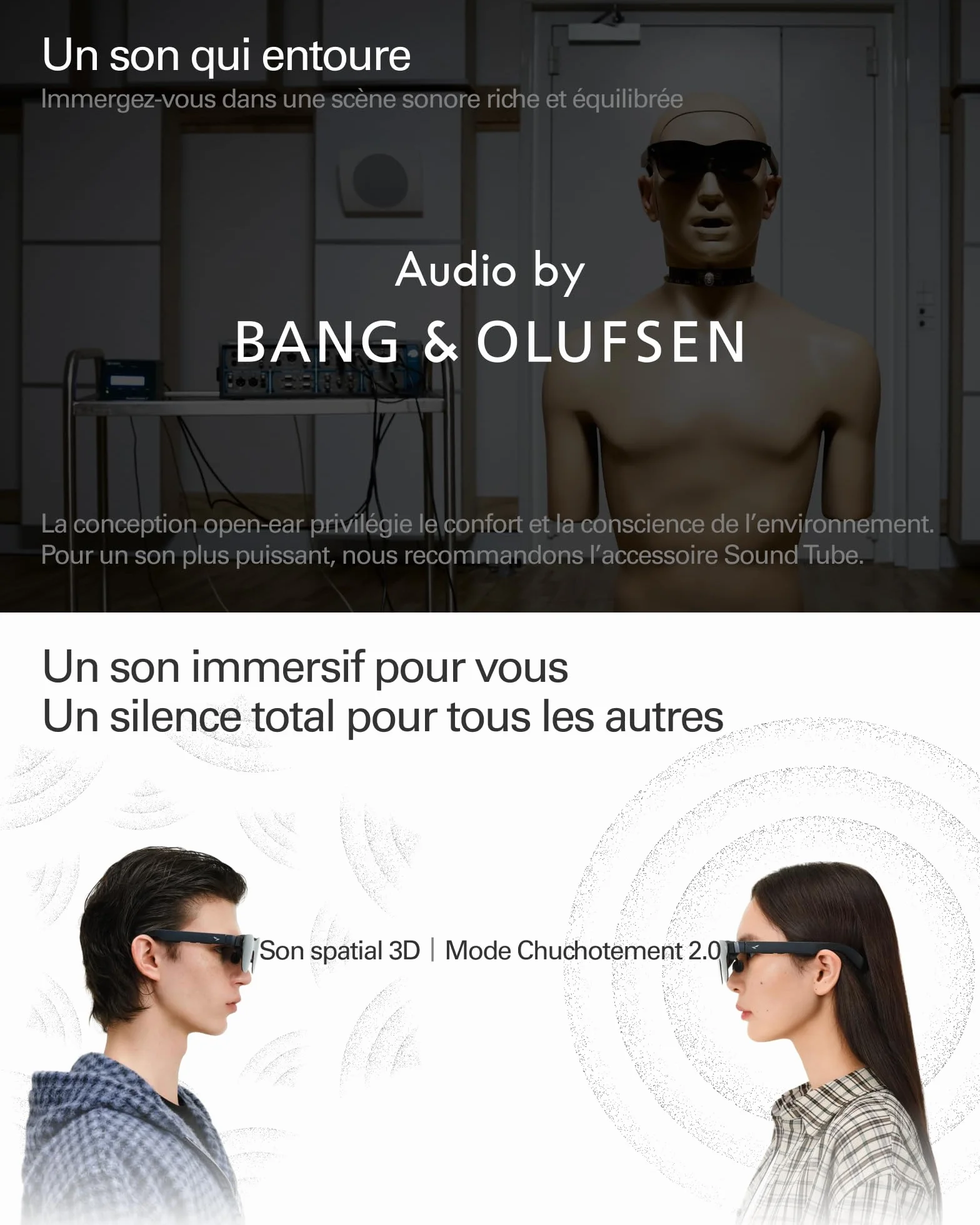 RayNeo Air 4 Pro Lunettes AR/XR, Écran HDR10, Puce Vision 4000, Cinéma Virtuel 201 Pouces, Audio par Bang & Olufsen, Lunettes 3D Films & Jeux pour iPhone 17,16,15/Android/Switch 2/Mac/Steam Deck/PS4/5