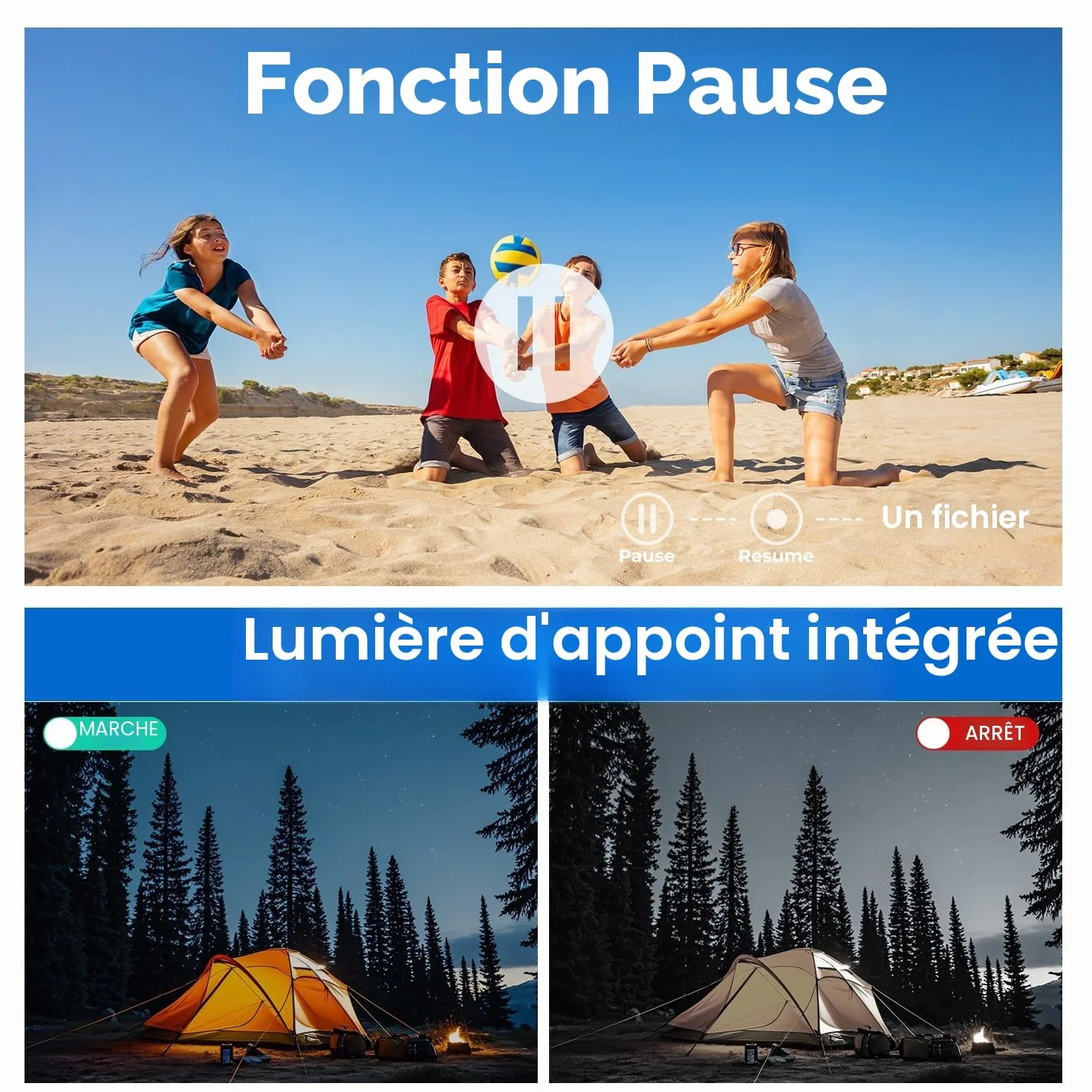 Caméscope 4K 64MP Zoom Numérique 18X Camescope Numerique, 3" Écran Rotatif 270° Vlogging Camera avec Télécommande, Batterie et Carte SD 32Go